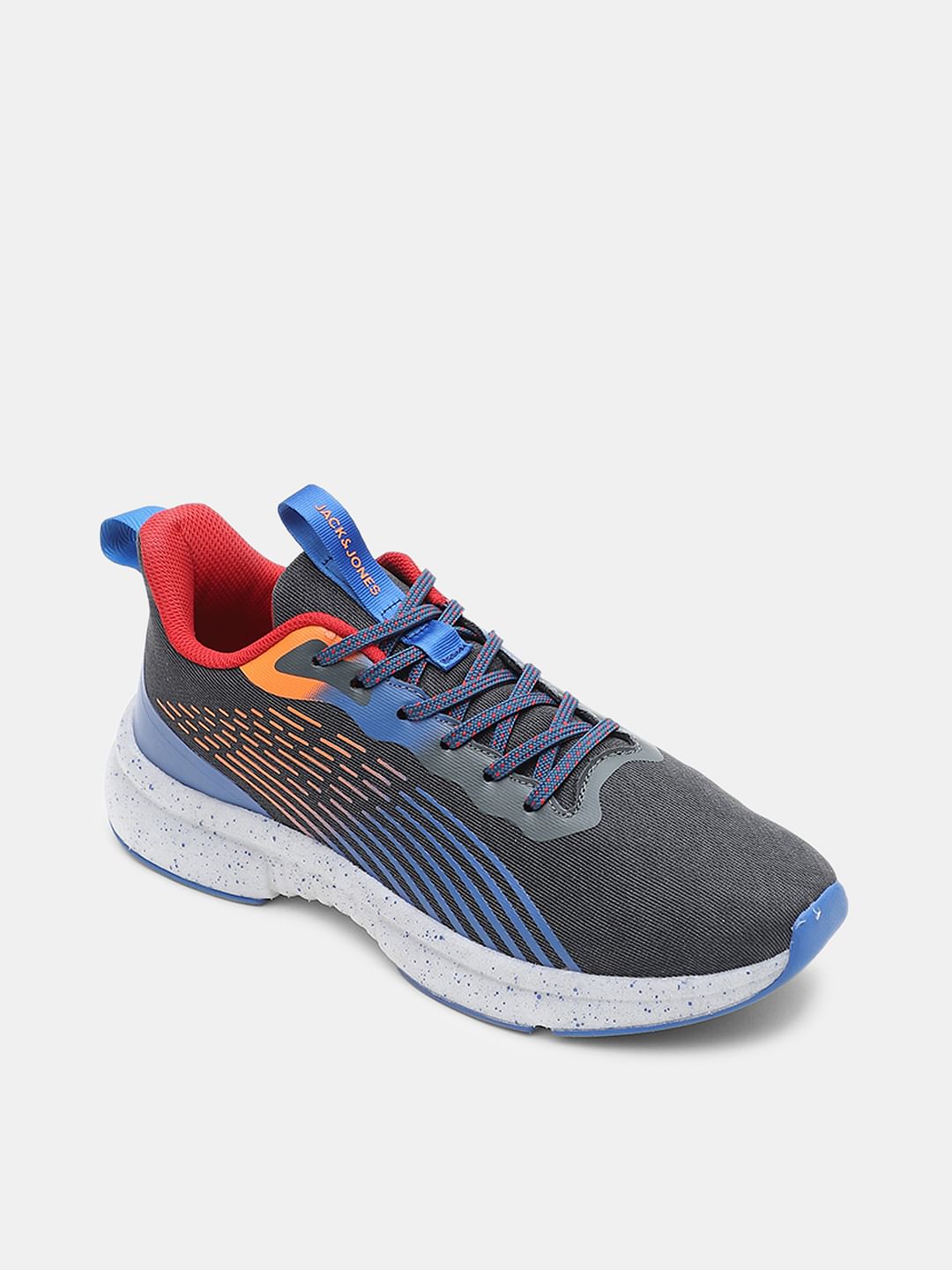 Black Lace-Up Mesh Sneakers