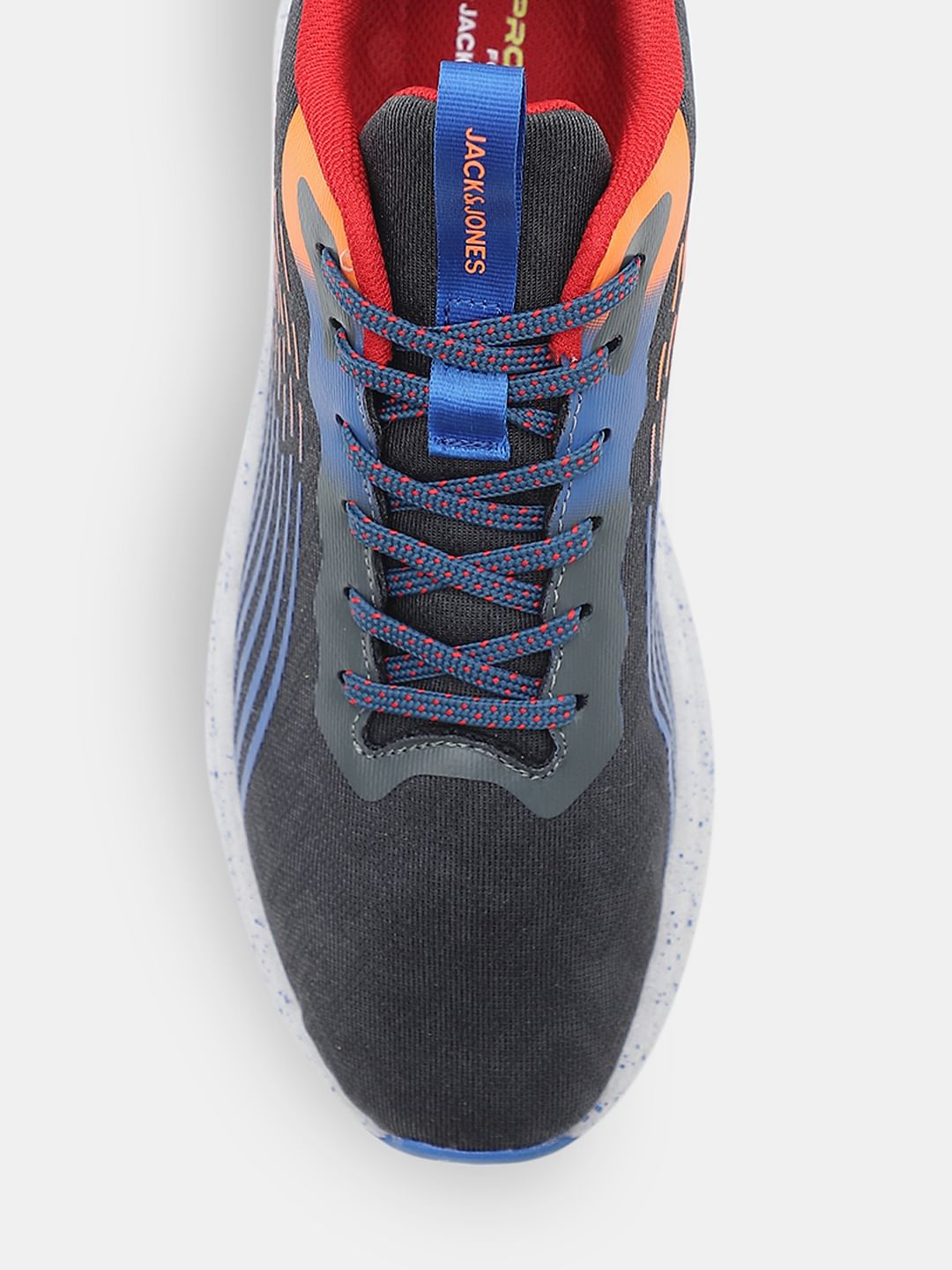 Black Lace-Up Mesh Sneakers