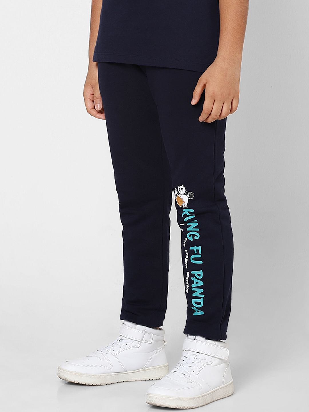 Boys X Kung Fu Panda Blue Graphic Sweatpants