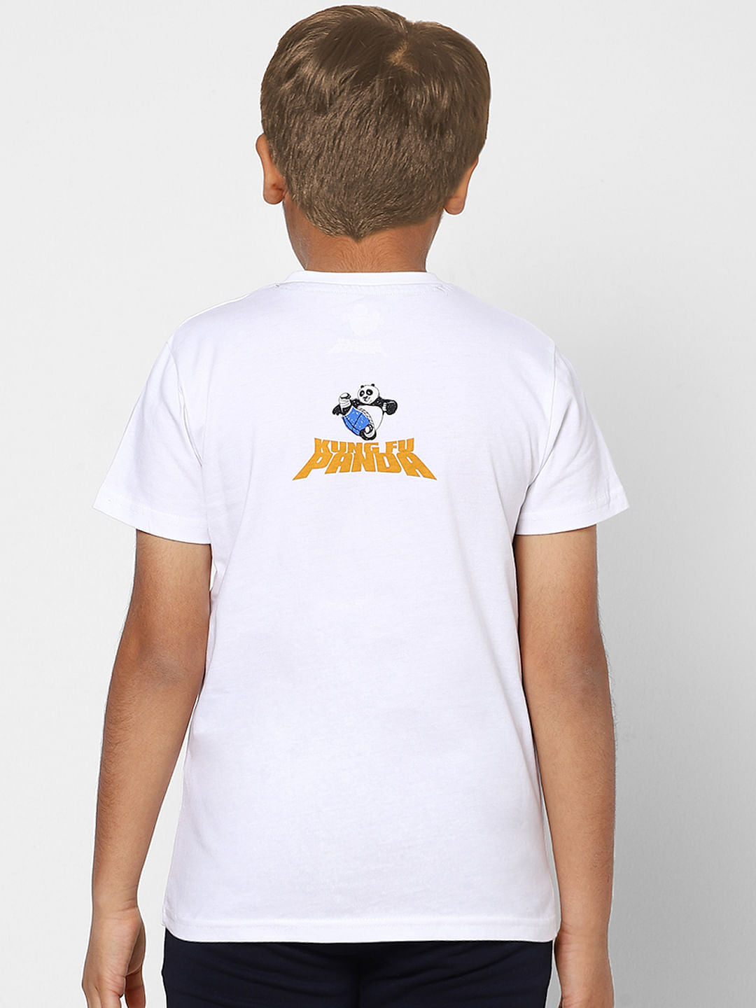 Boys X Kung Fu Panda White Graphic Print T-shirt