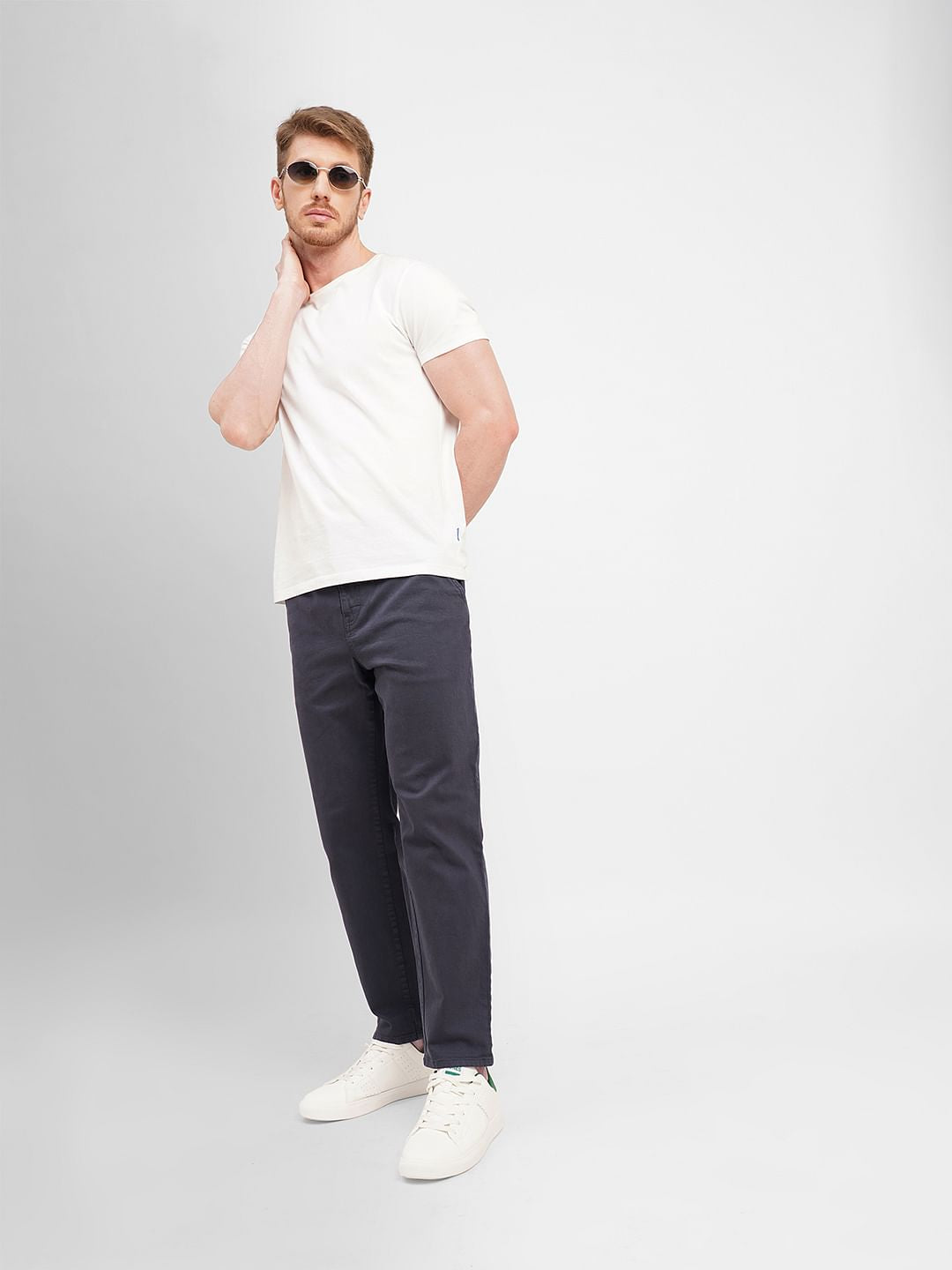 Dark Grey Low Rise Slim Fit Pants