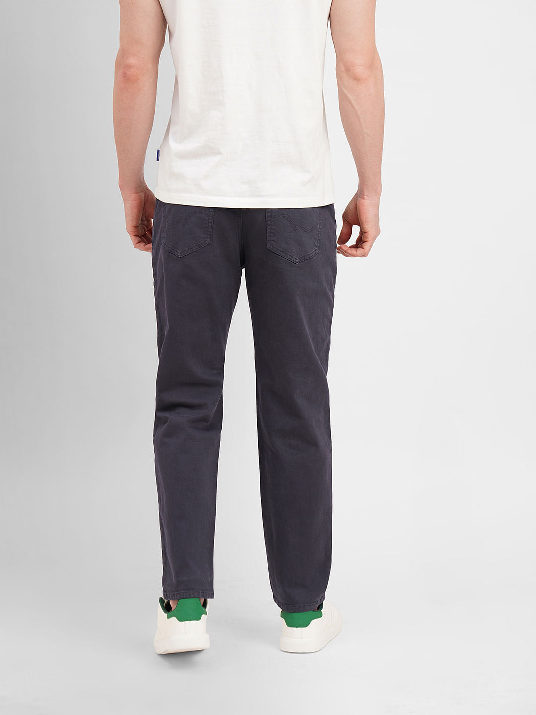 Dark Grey Low Rise Slim Fit Pants