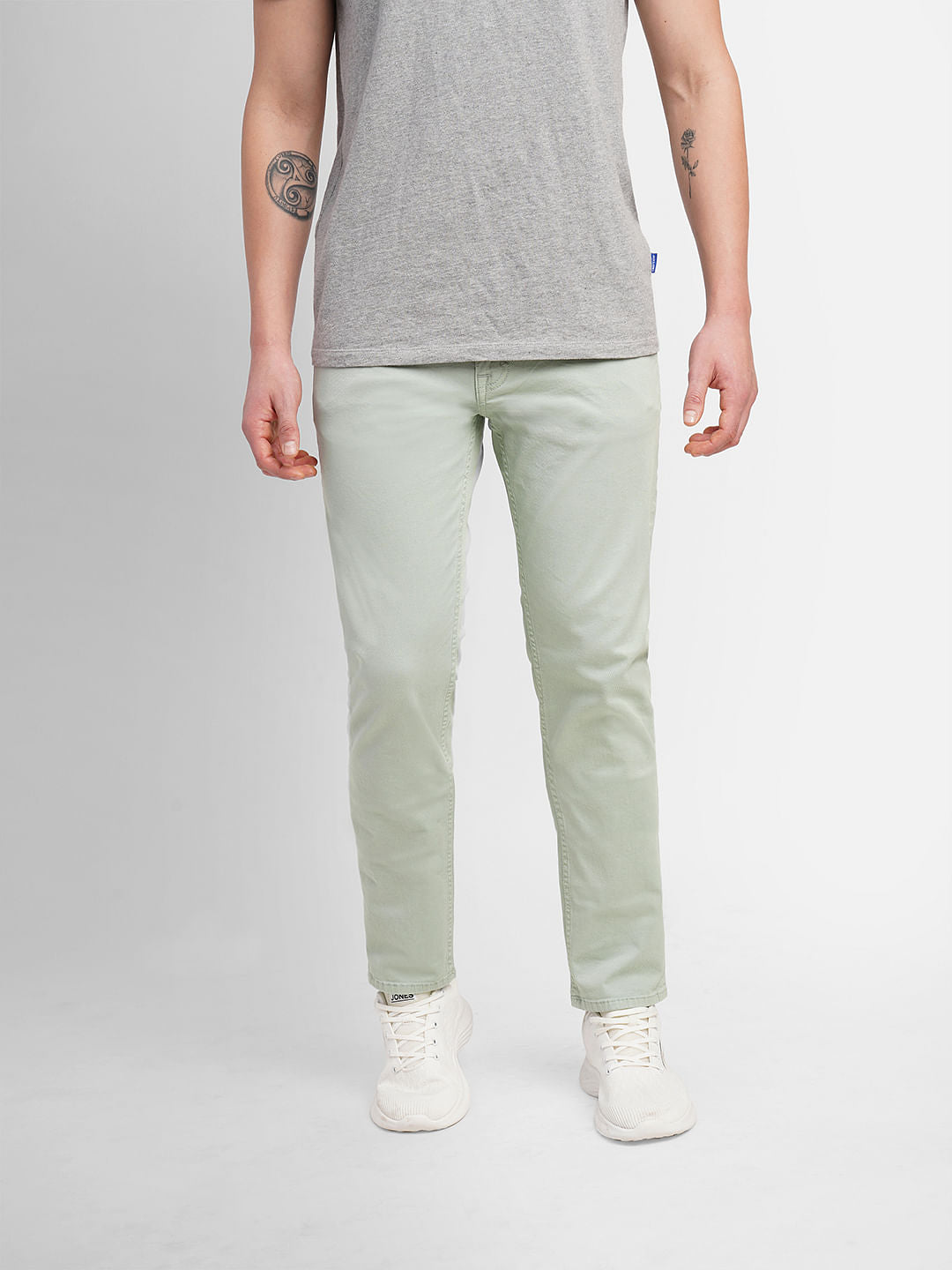 Light Green Slim Fit Chinos