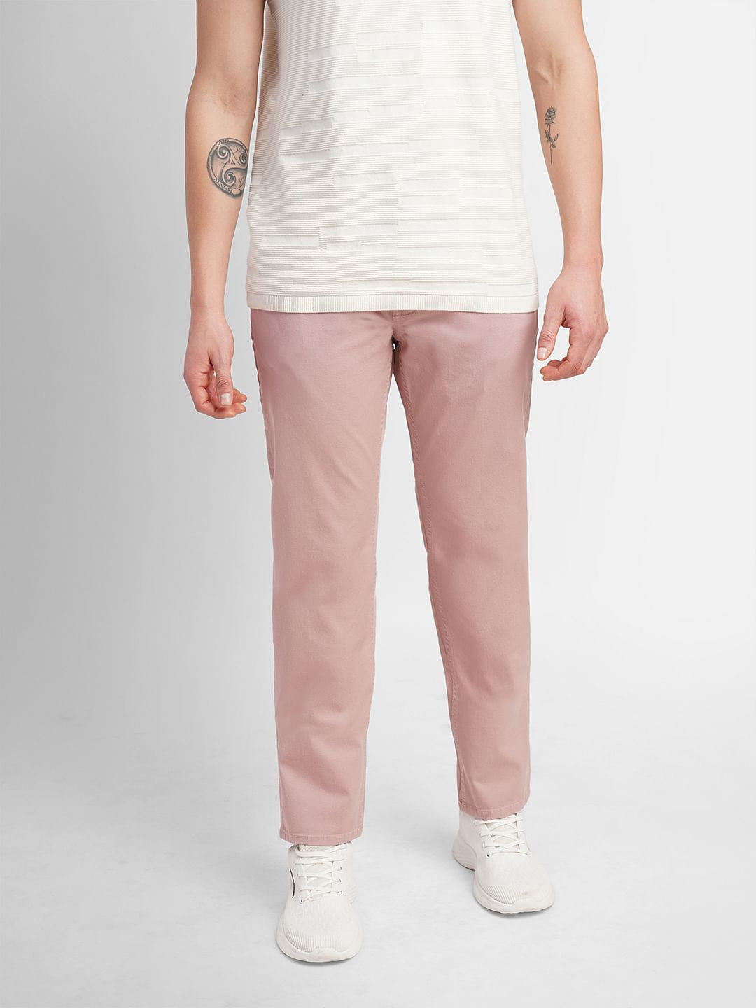 Light Pink Slim Fit Chinos