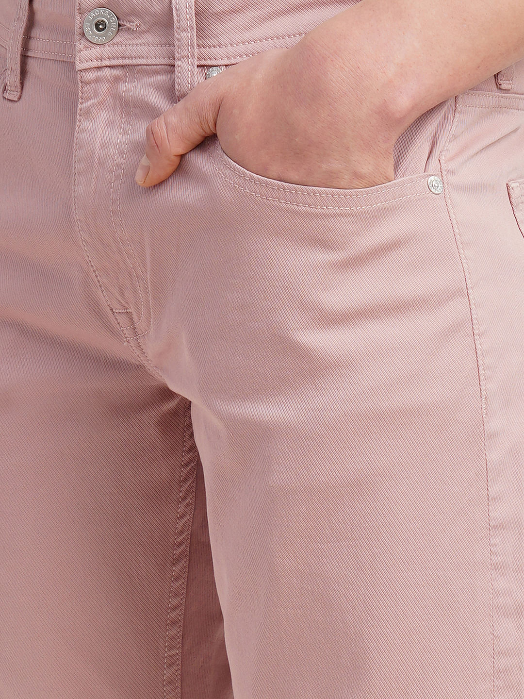 Light Pink Slim Fit Chinos