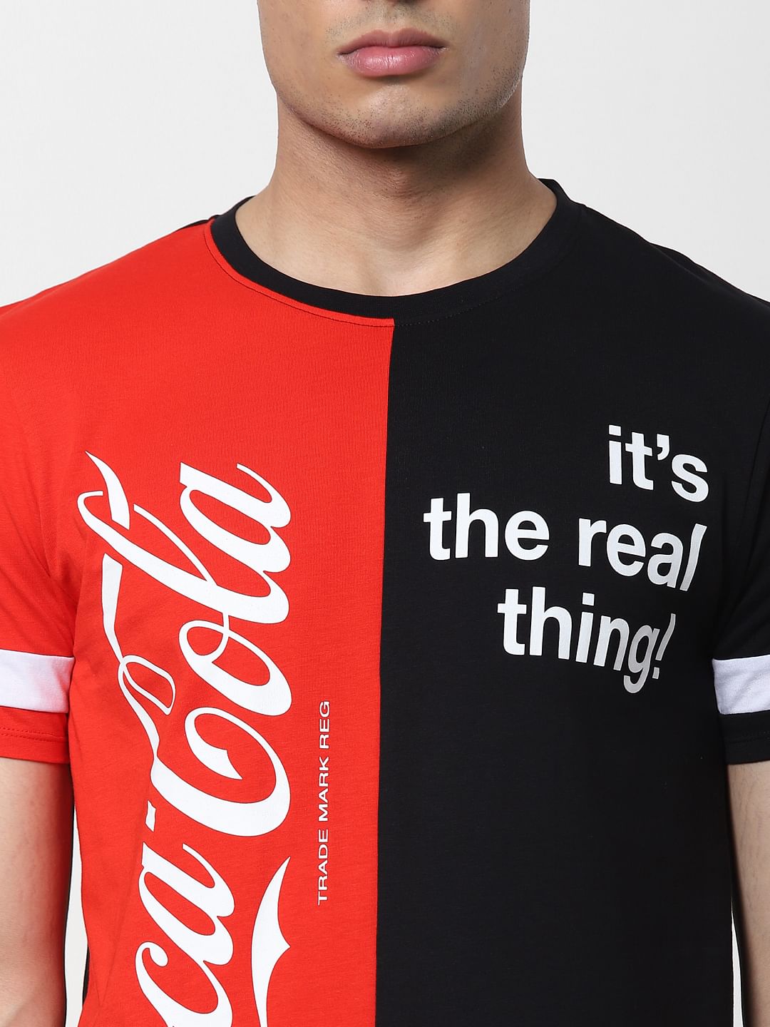 COCA COLA Red Slogan Print Crew Neck T-shirt