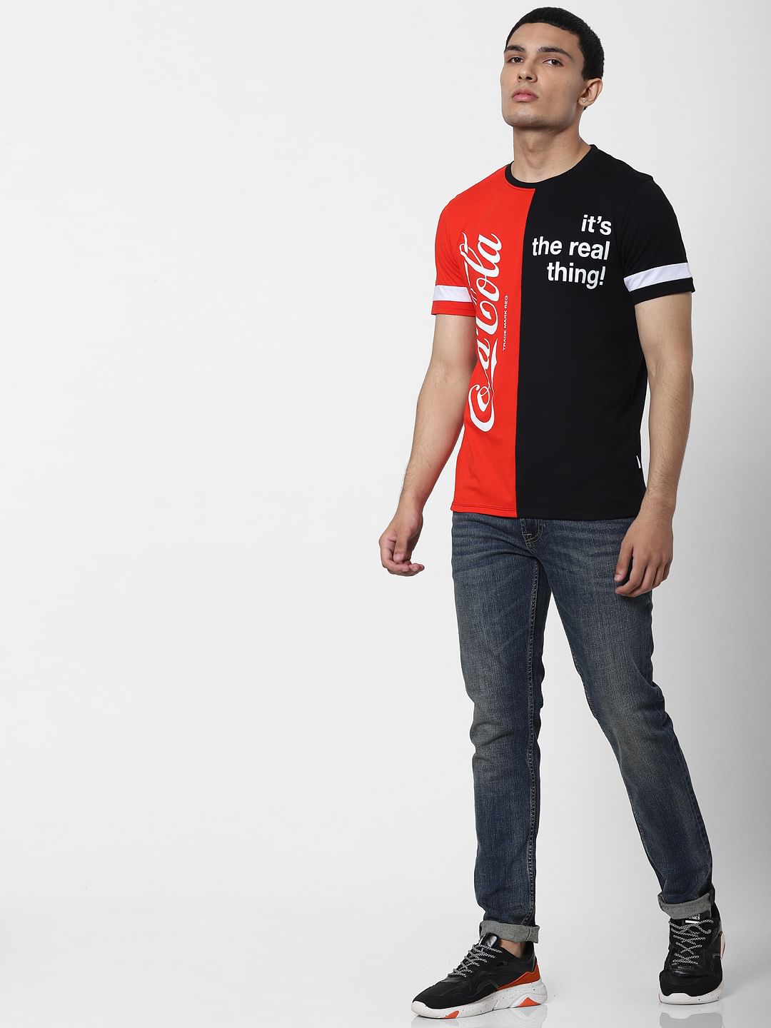 COCA COLA Red Slogan Print Crew Neck T-shirt