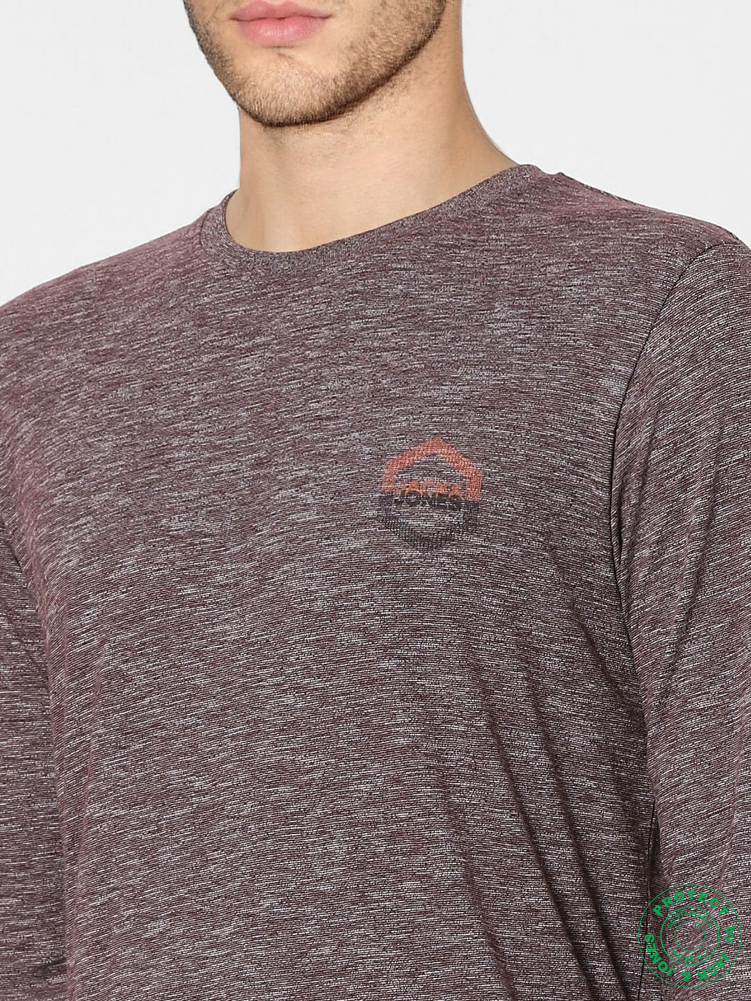 Red Logo Print Full Sleeves T-shirt