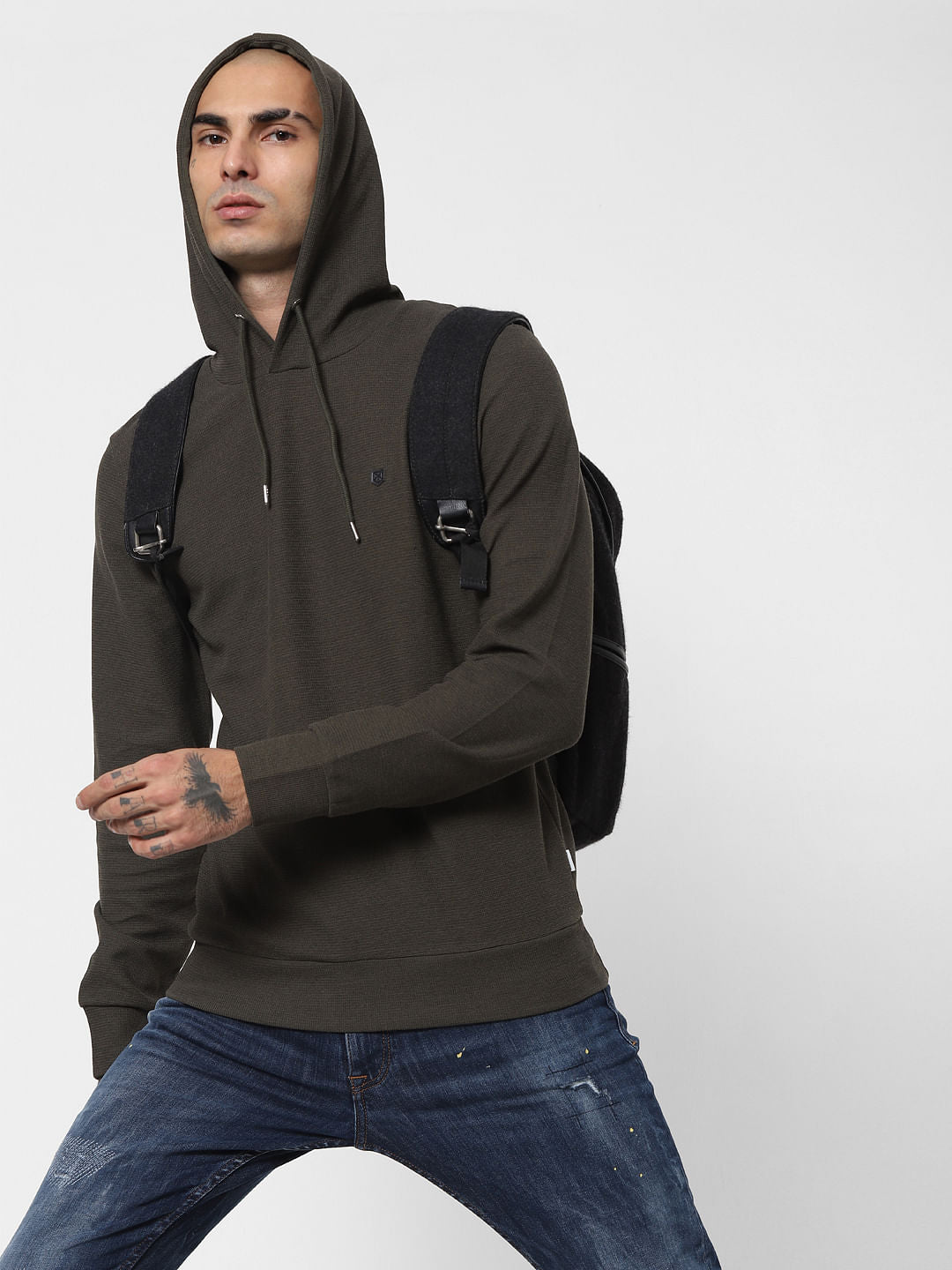 Green Hooded Sweatshirt - S