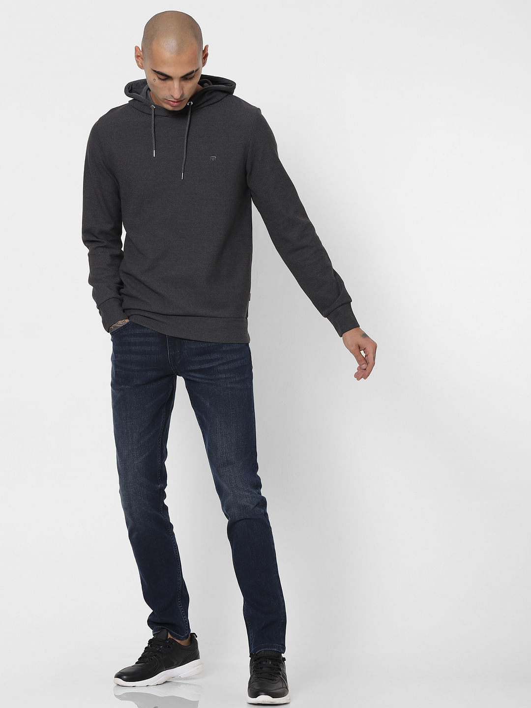 Grey Hooded Sweatshirt