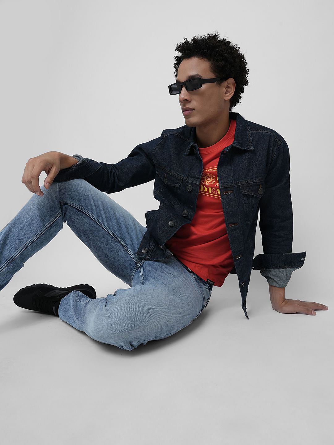 PRODUKT by JACK&JONES Dark Blue Cotton Denim Jacket - S