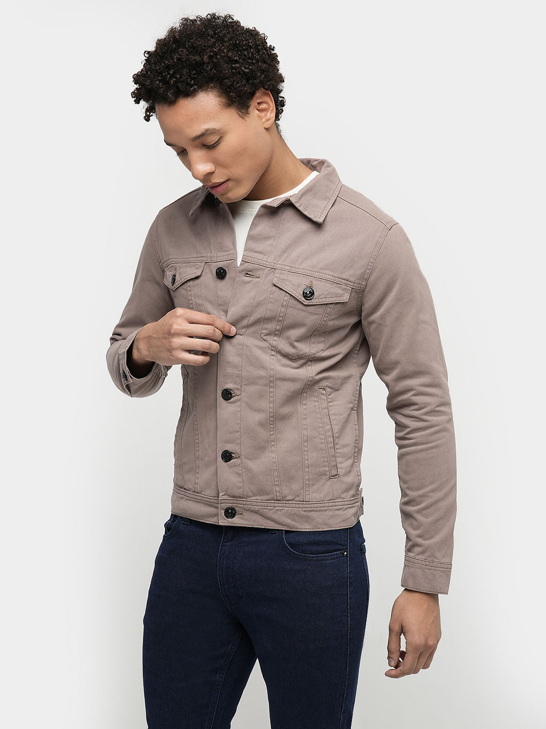 PRODUKT by JACK&JONES Grey Cotton Denim Jacket