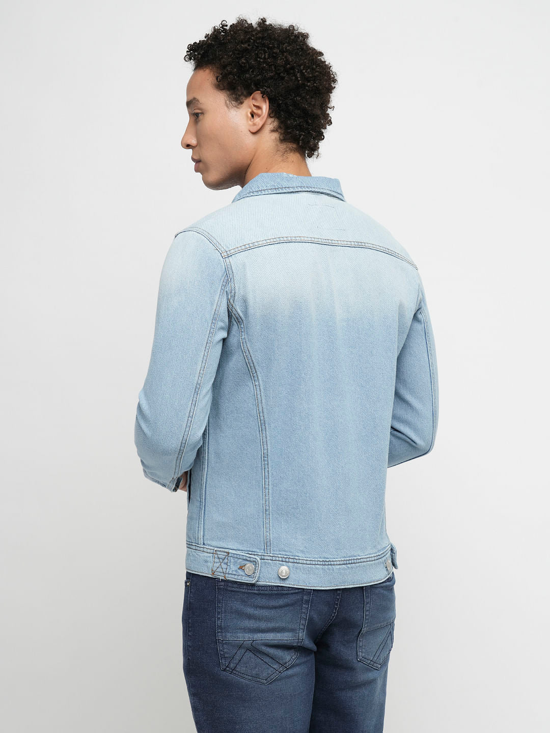 PRODUKT by JACK&JONES Light Blue Washed Cotton Denim Jacket