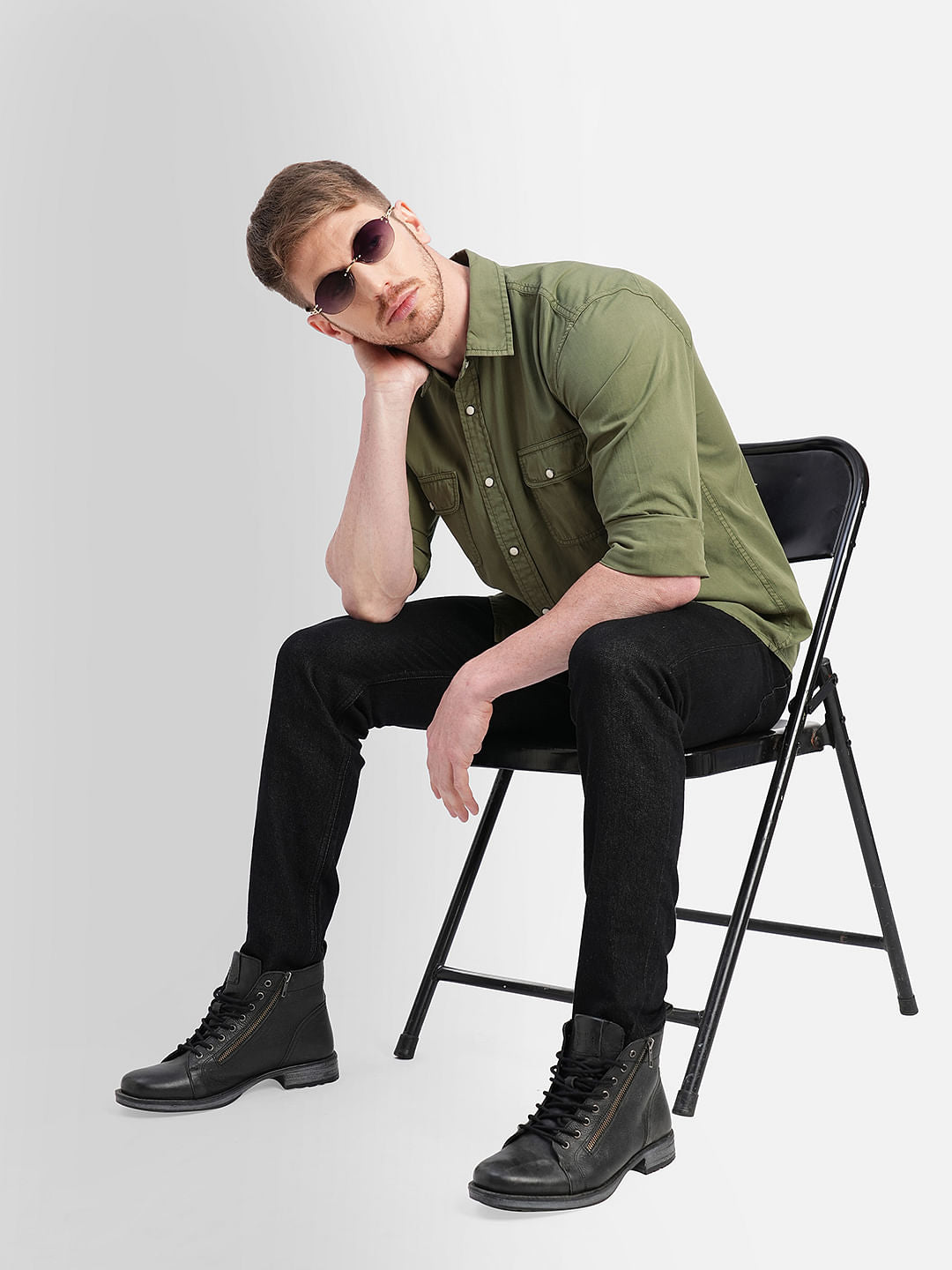 Green Full Sleeves Shirt