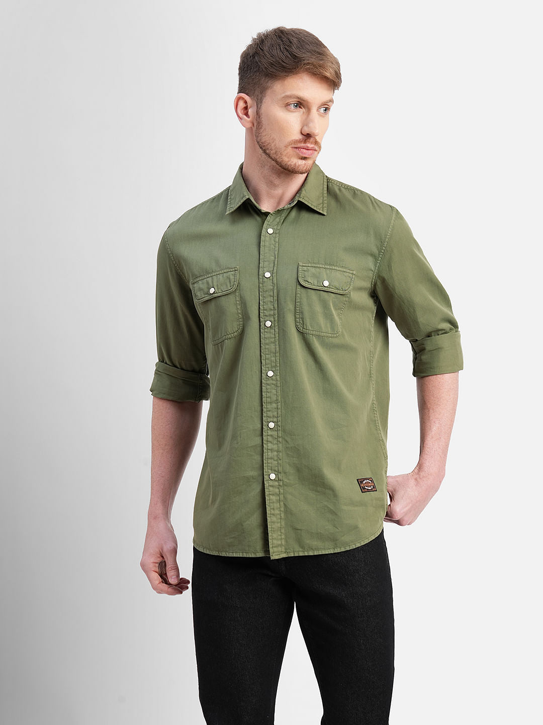 Green Full Sleeves Shirt