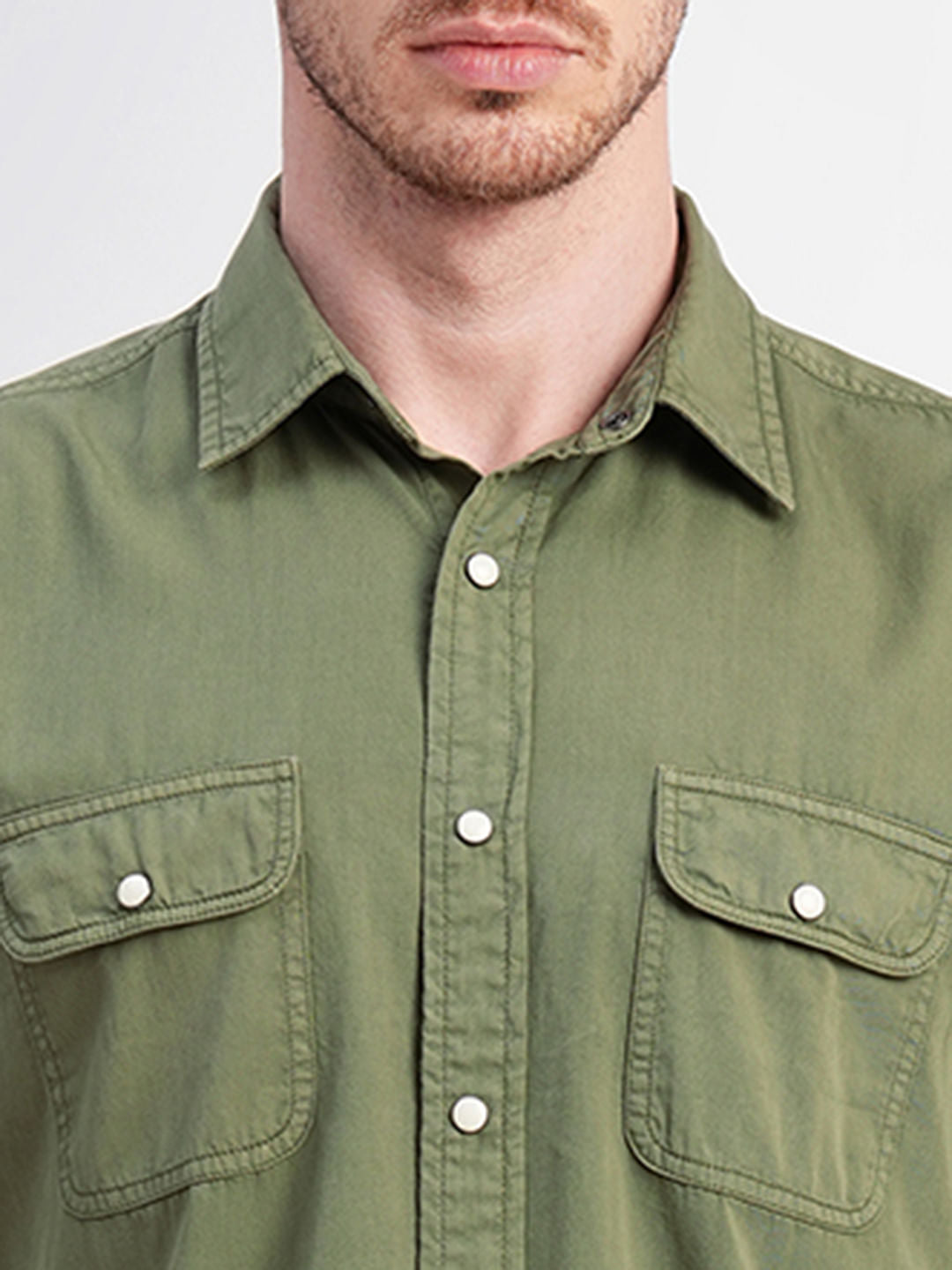 Green Full Sleeves Shirt