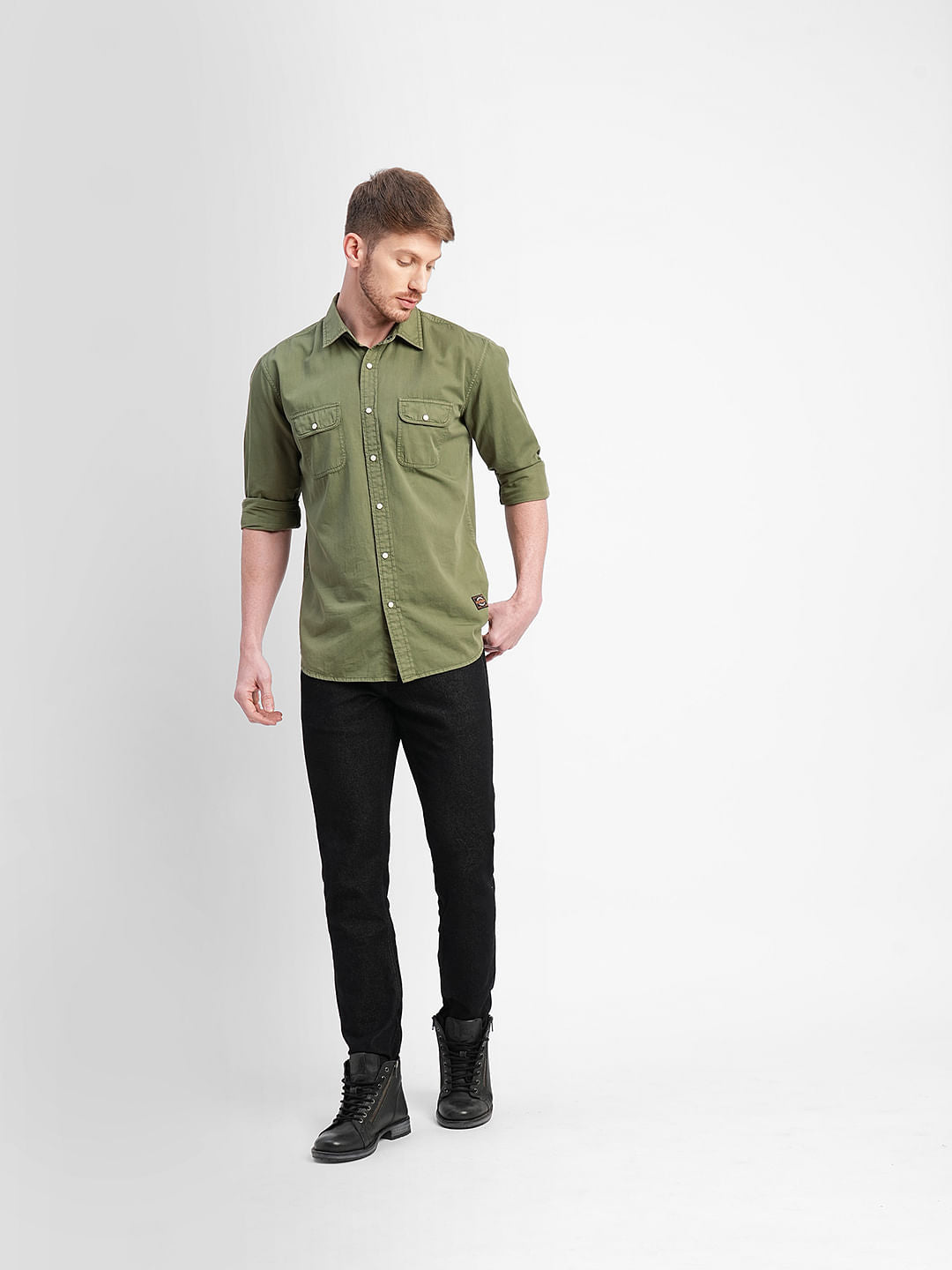 Green Full Sleeves Shirt