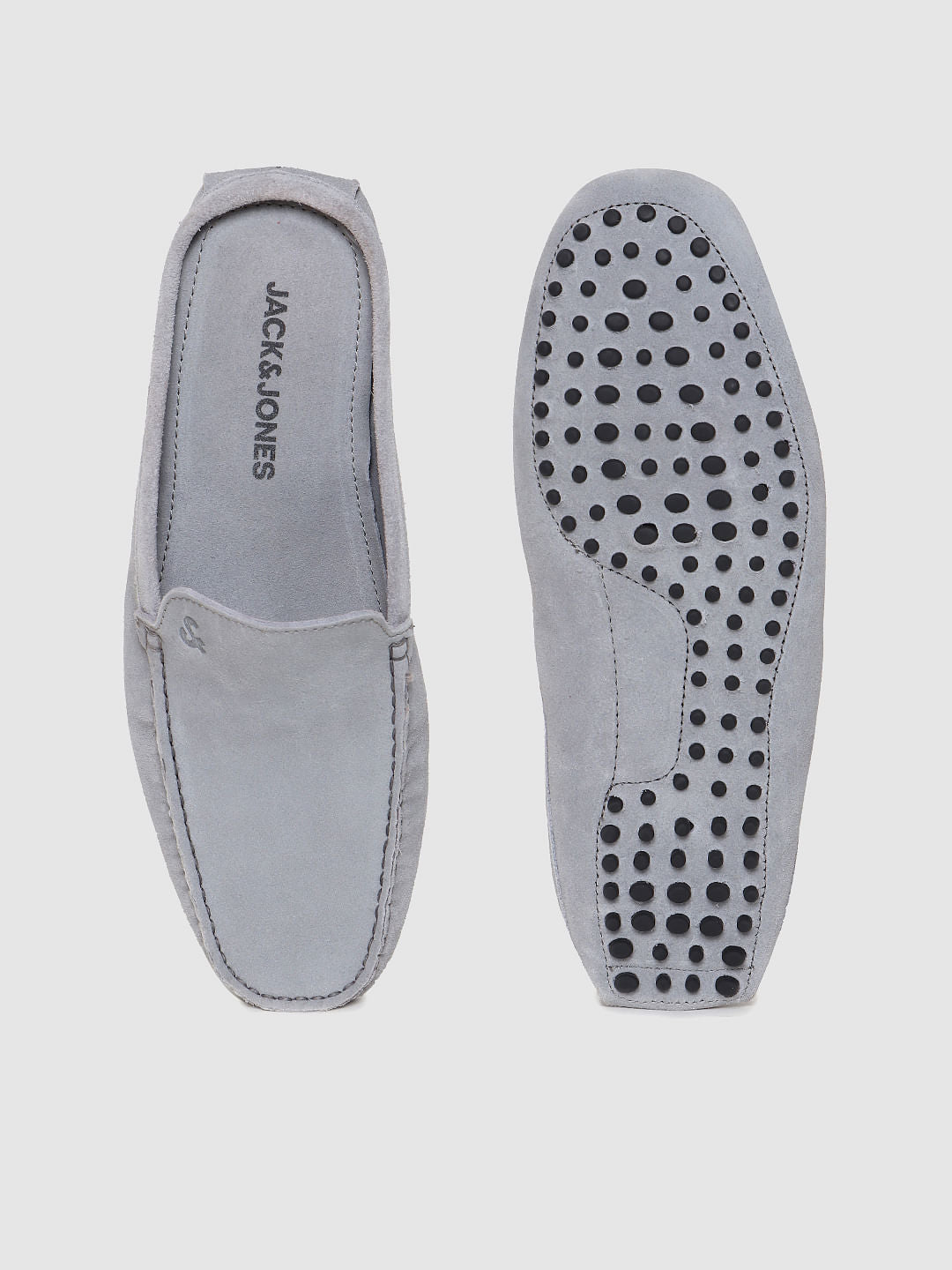 Grey Slip On Loafers