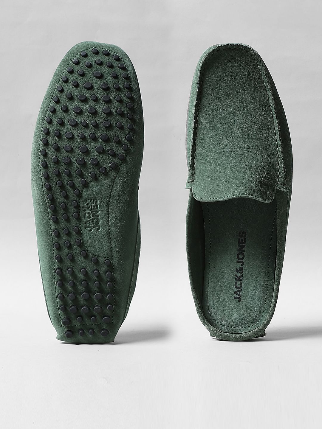 Green Suede Loafers