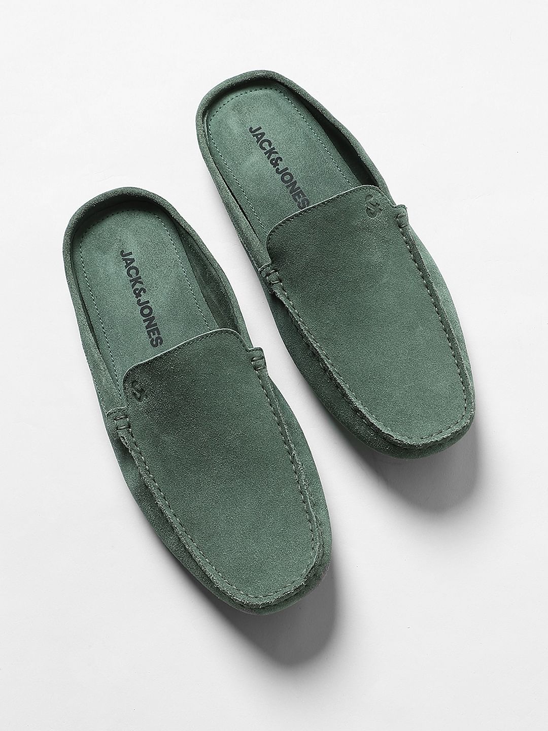 Green Suede Loafers