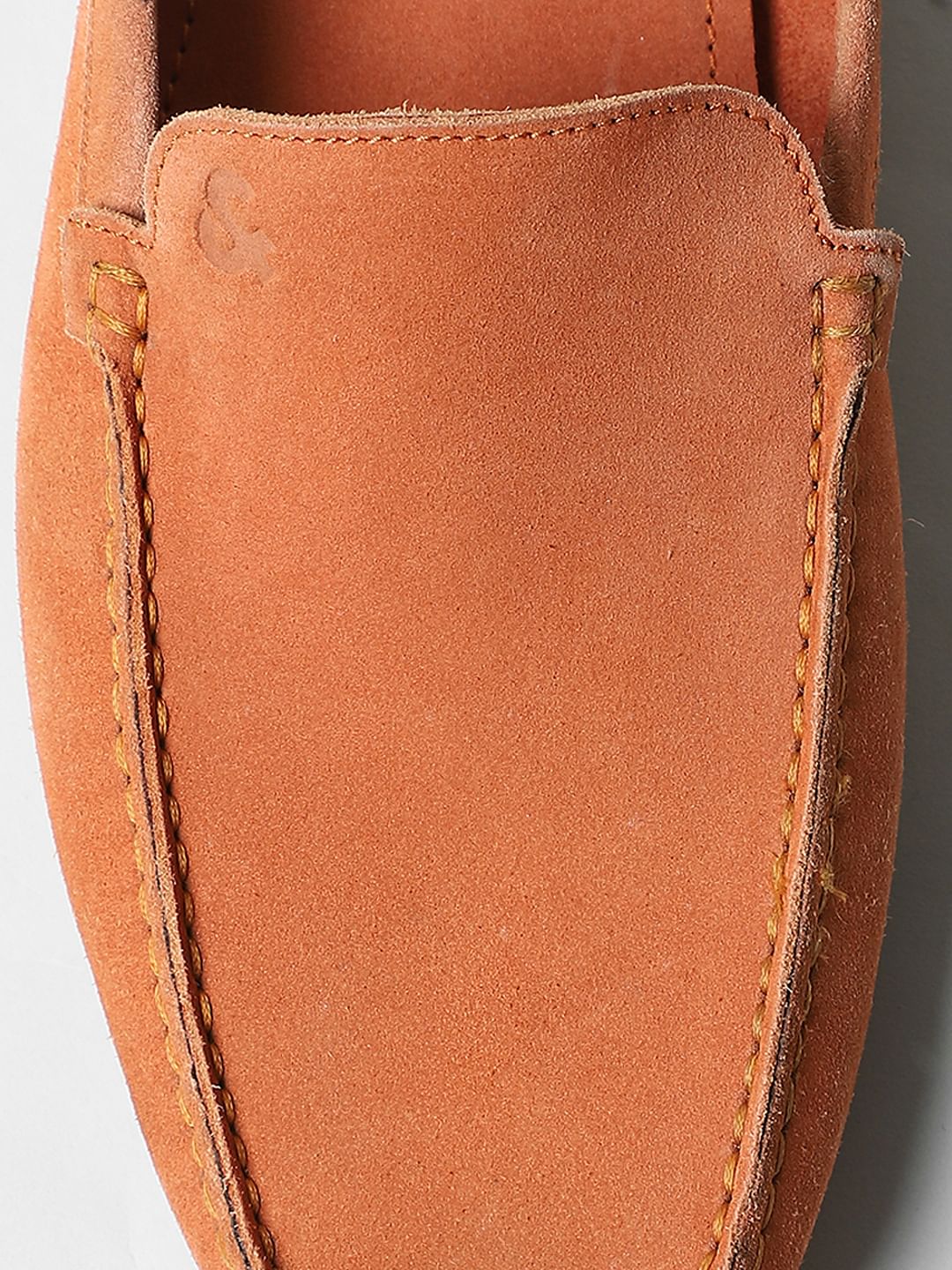 Orange Suede Loafers