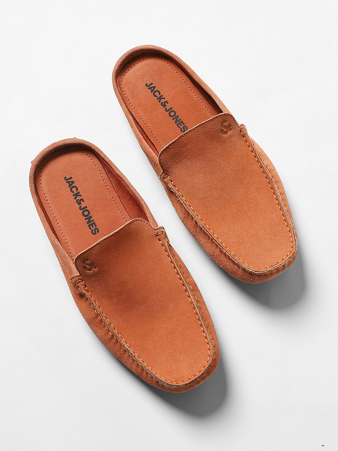 Orange Suede Loafers