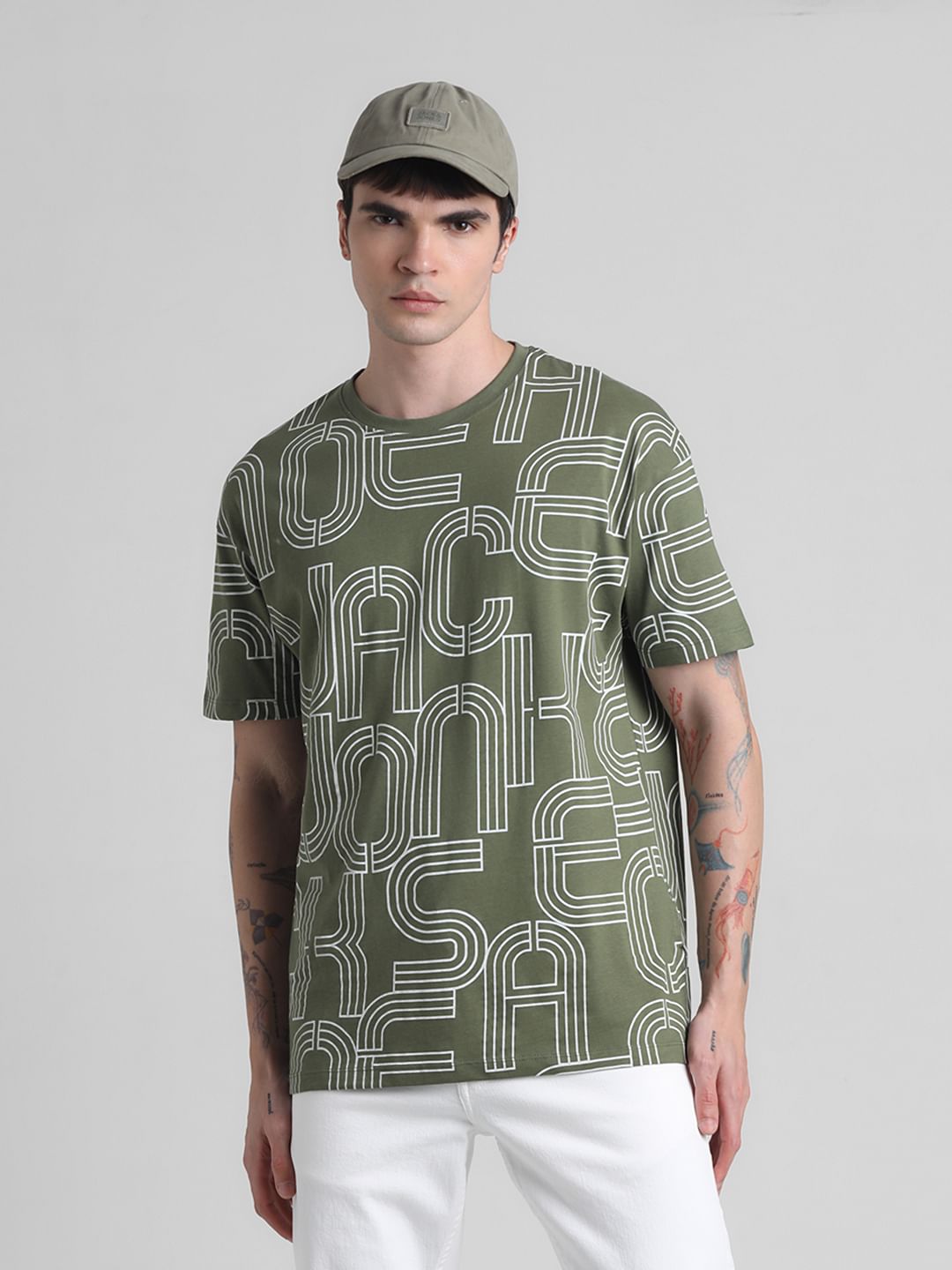 Green Typographic Oversized T-shirt - XL