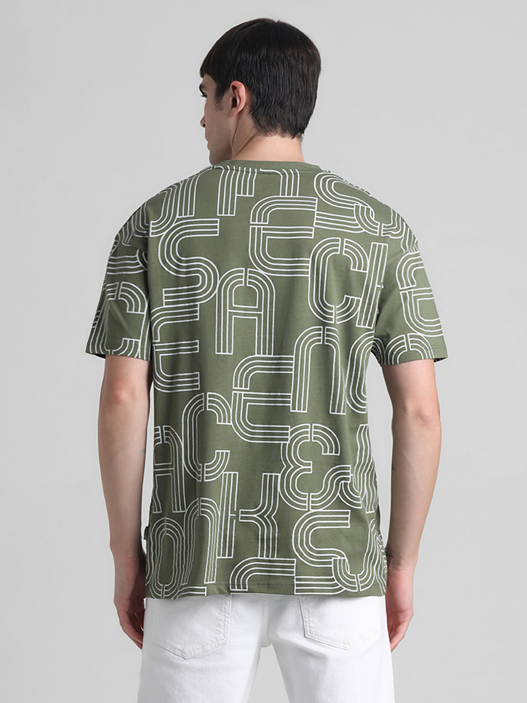 Green Typographic Oversized T-shirt