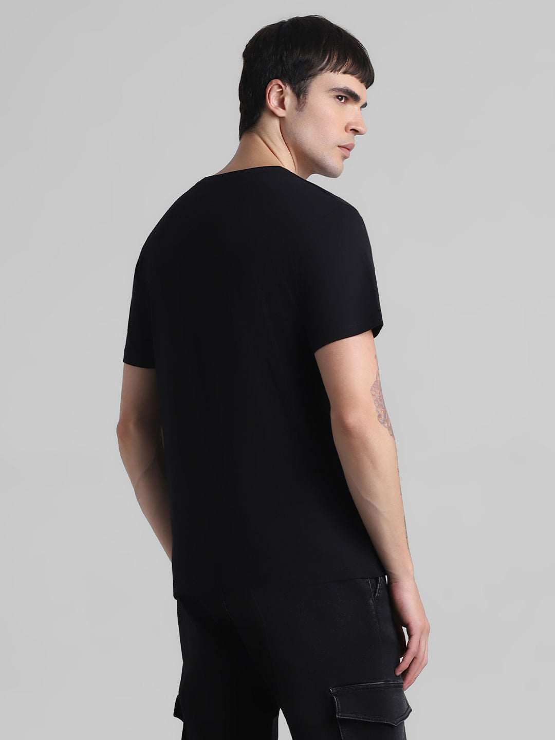 Black Tropadelic Print T-shirt