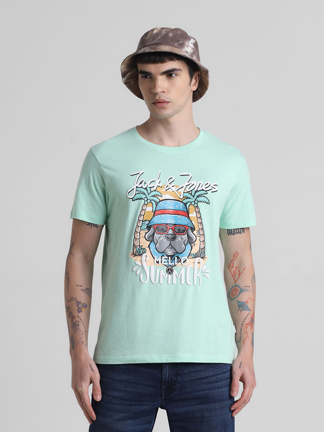 Green Graphic Print T-shirt