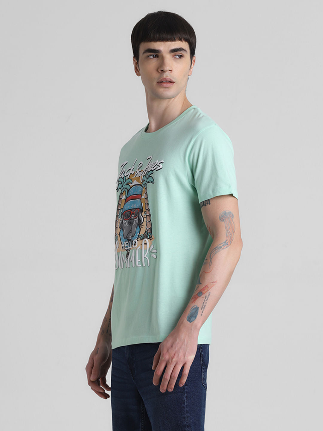 Green Graphic Print T-shirt