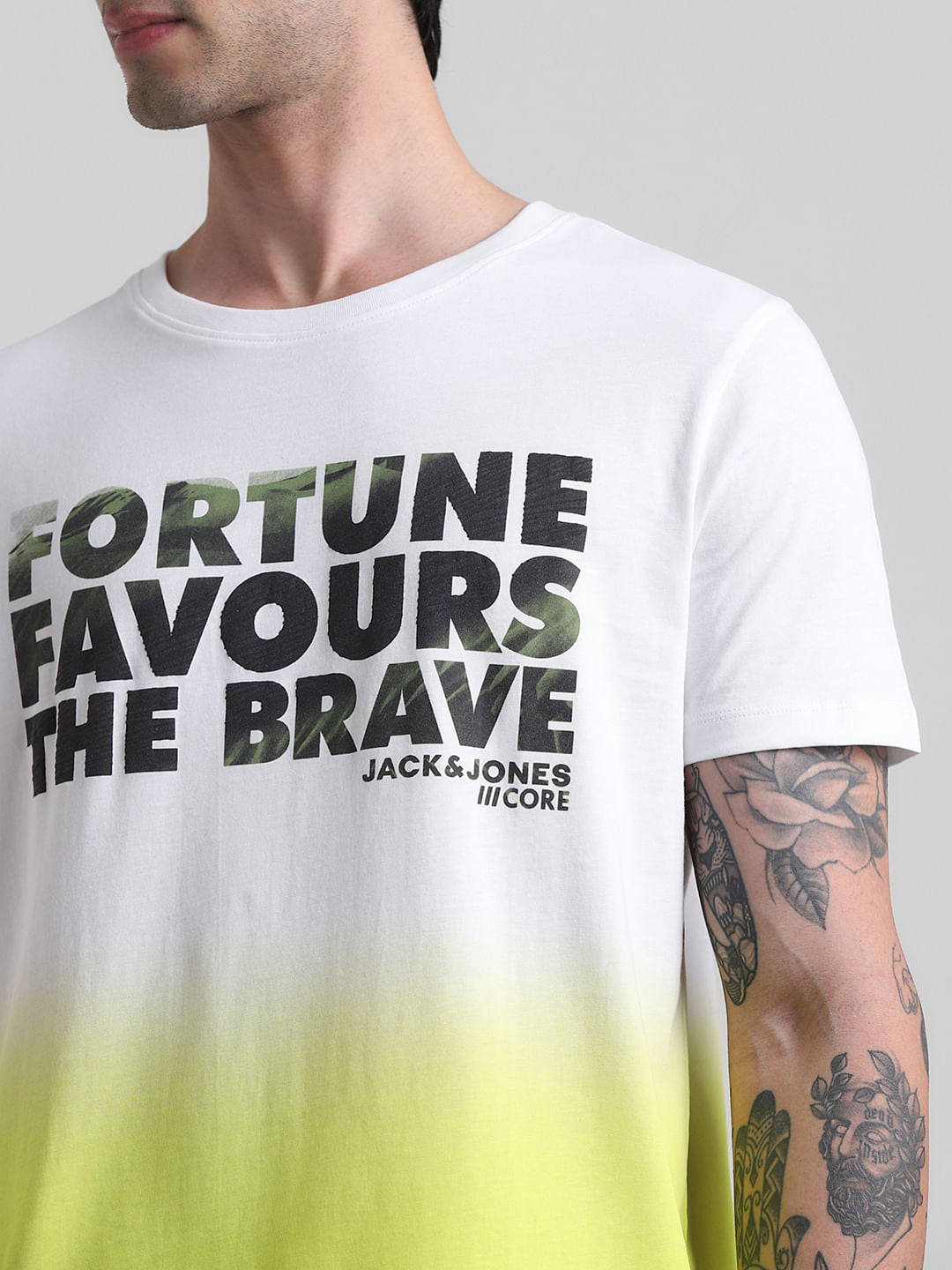Green Slogan Print T-shirt