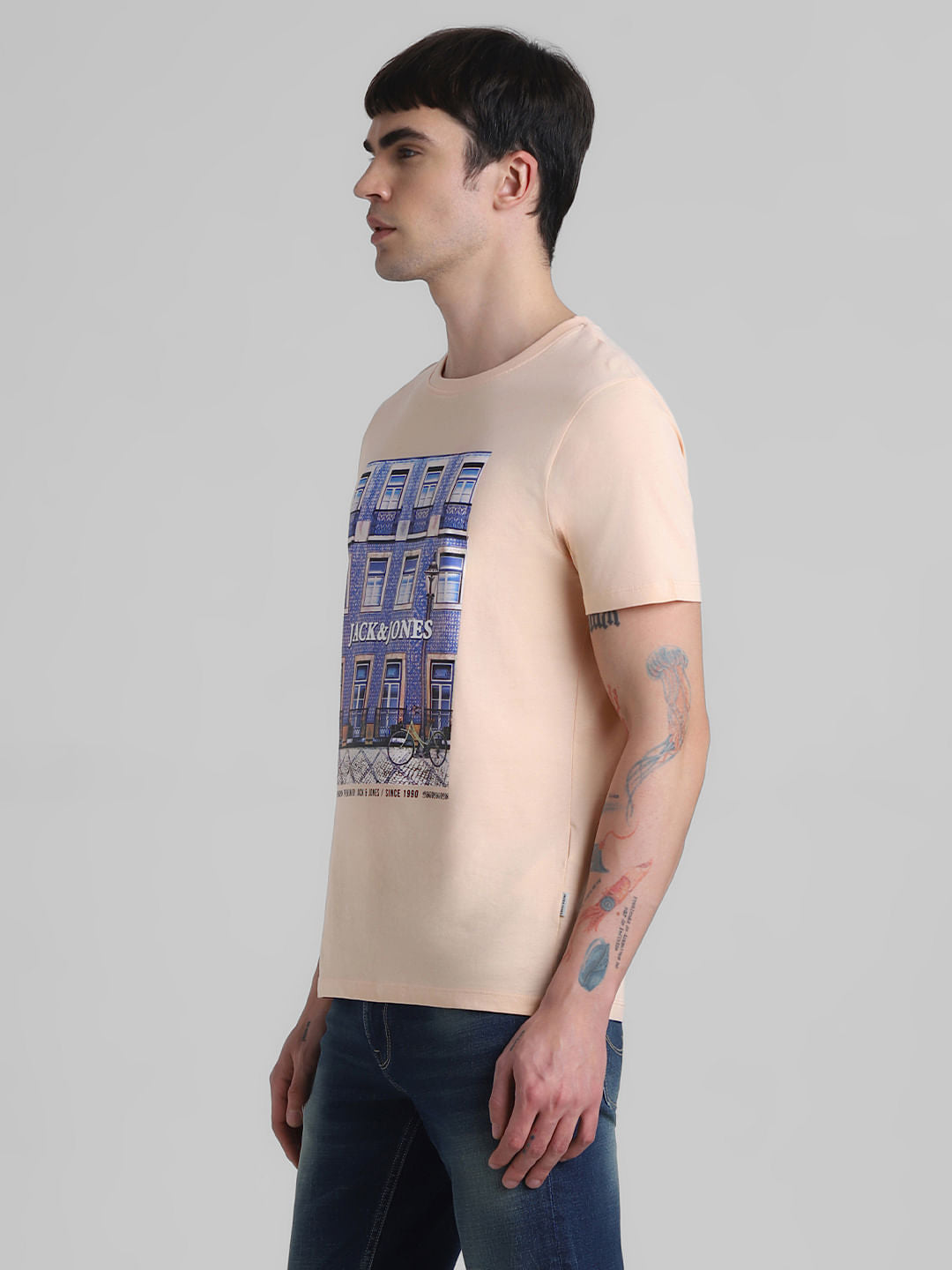 Peach Window Print T-shirt