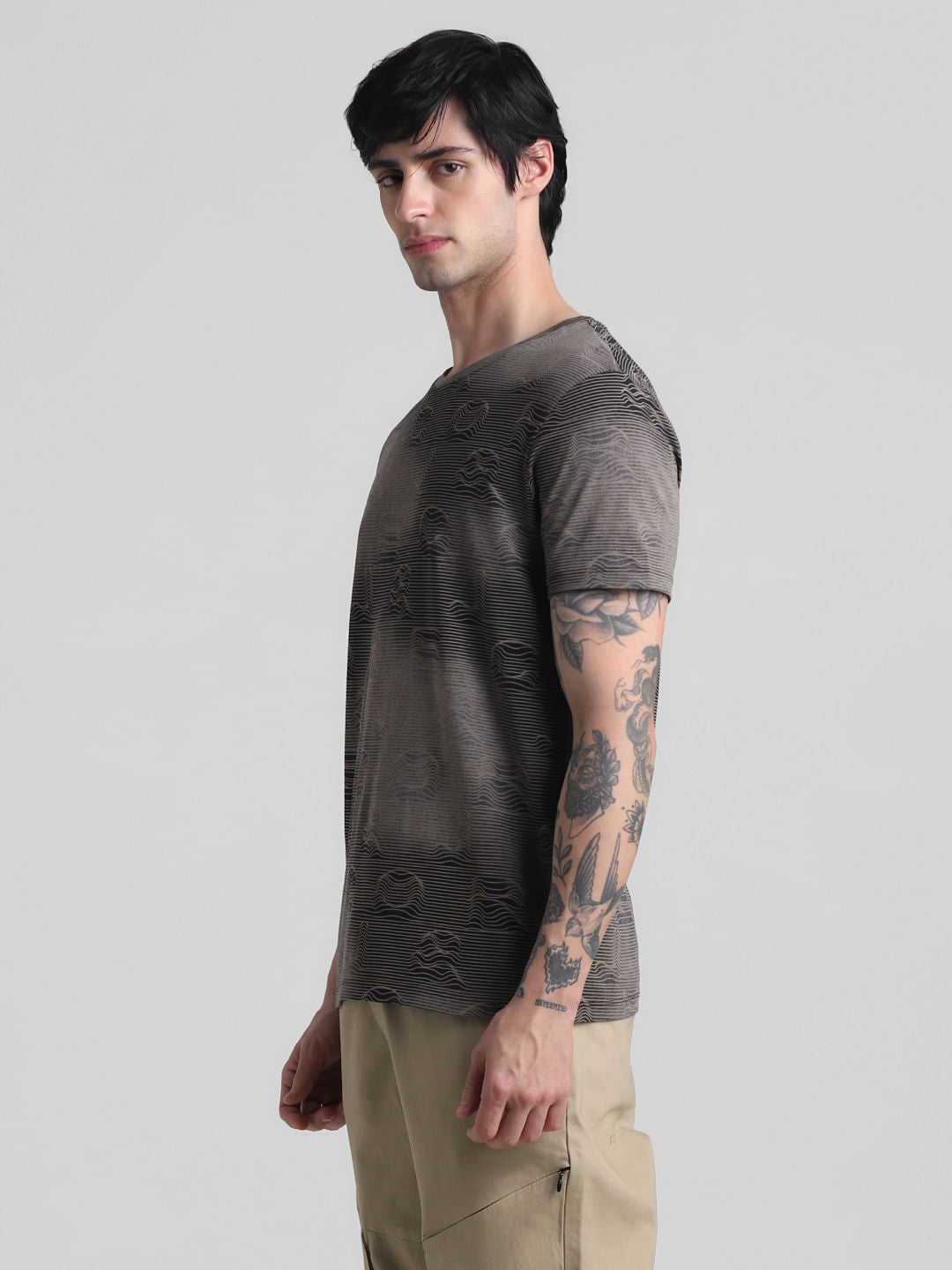 Black Logo Engrave Oversized T-shirt