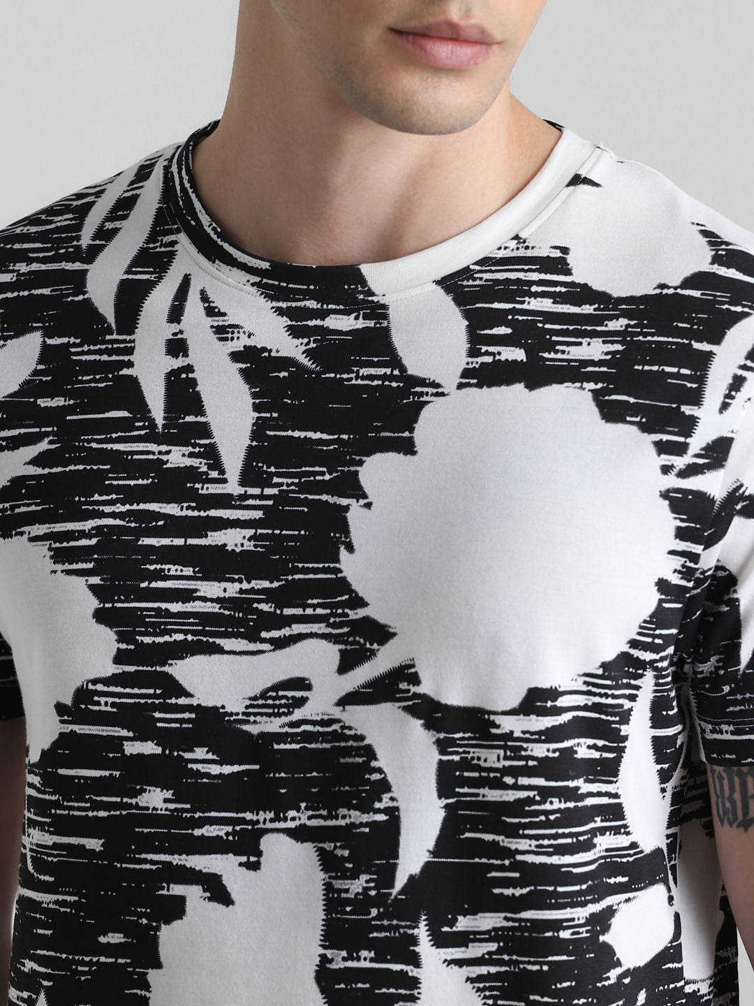 White Printed Co-ord Set T-shirt