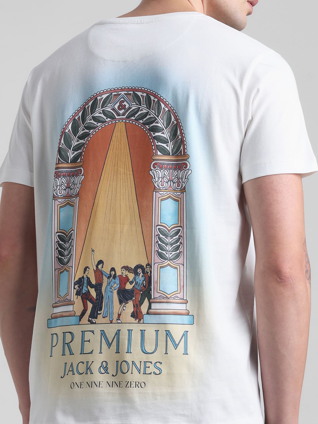 White Castle Print Crew Neck T-shirt