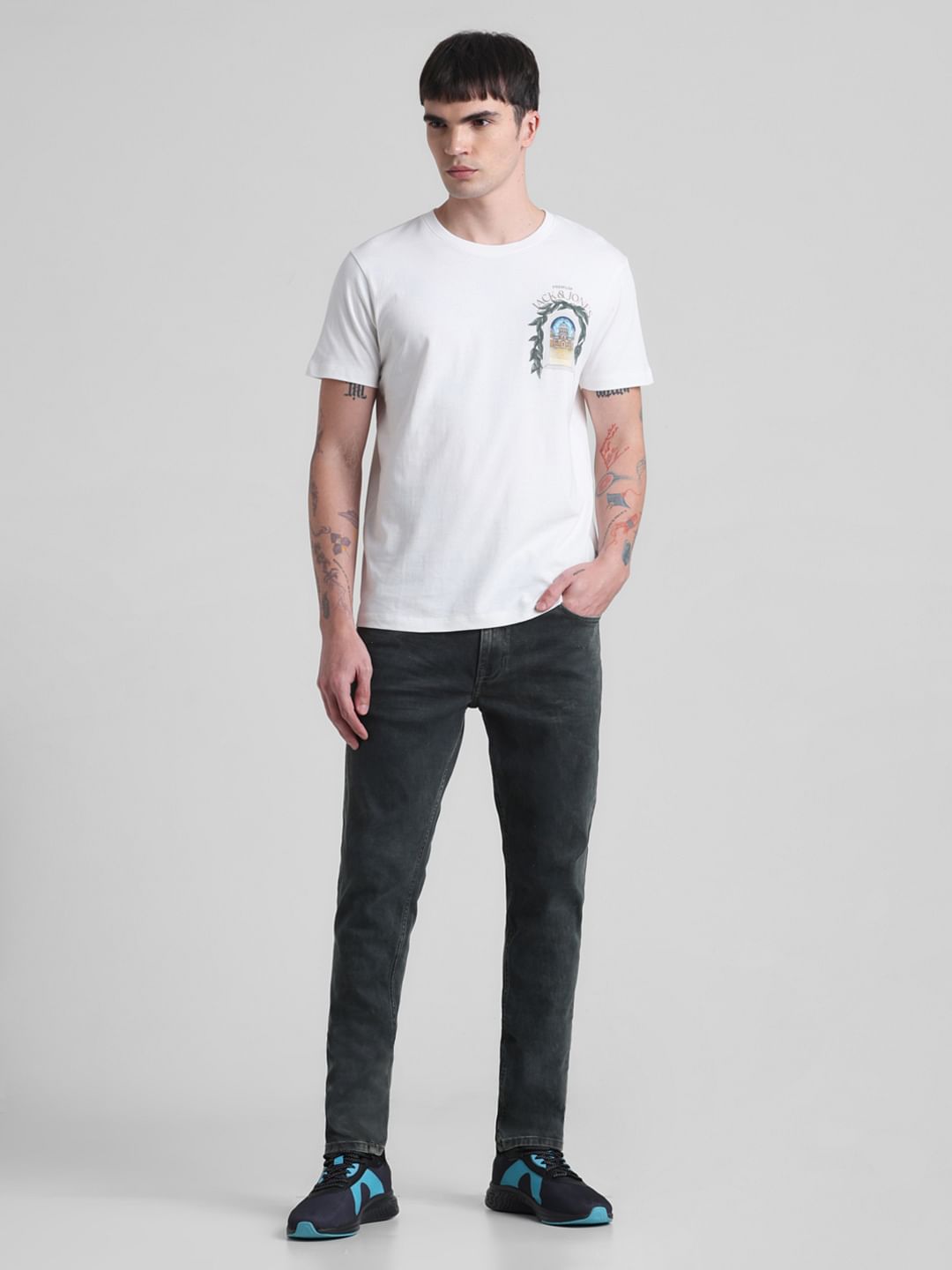 White Castle Print Crew Neck T-shirt