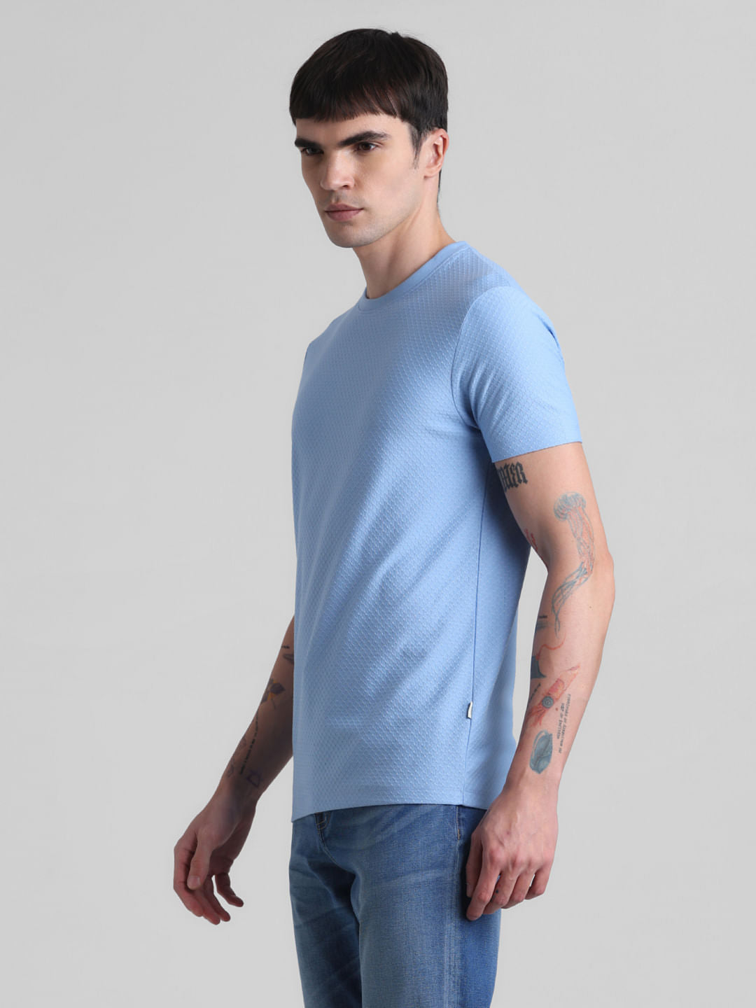 Blue Crew Neck T-shirt