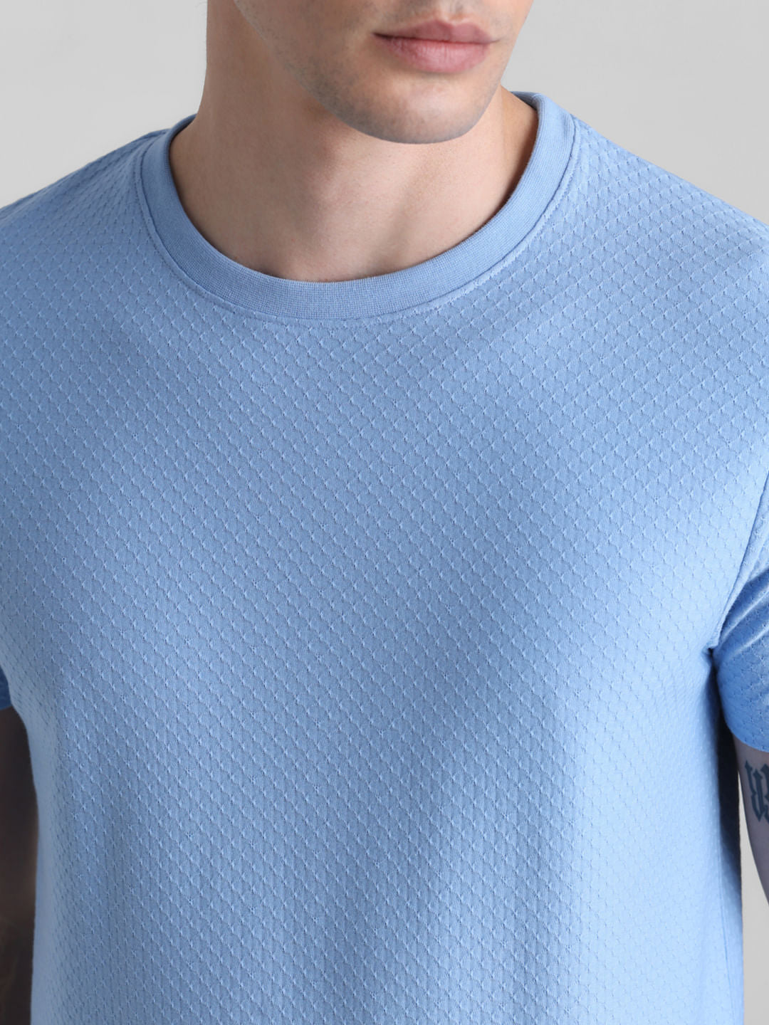 Blue Crew Neck T-shirt