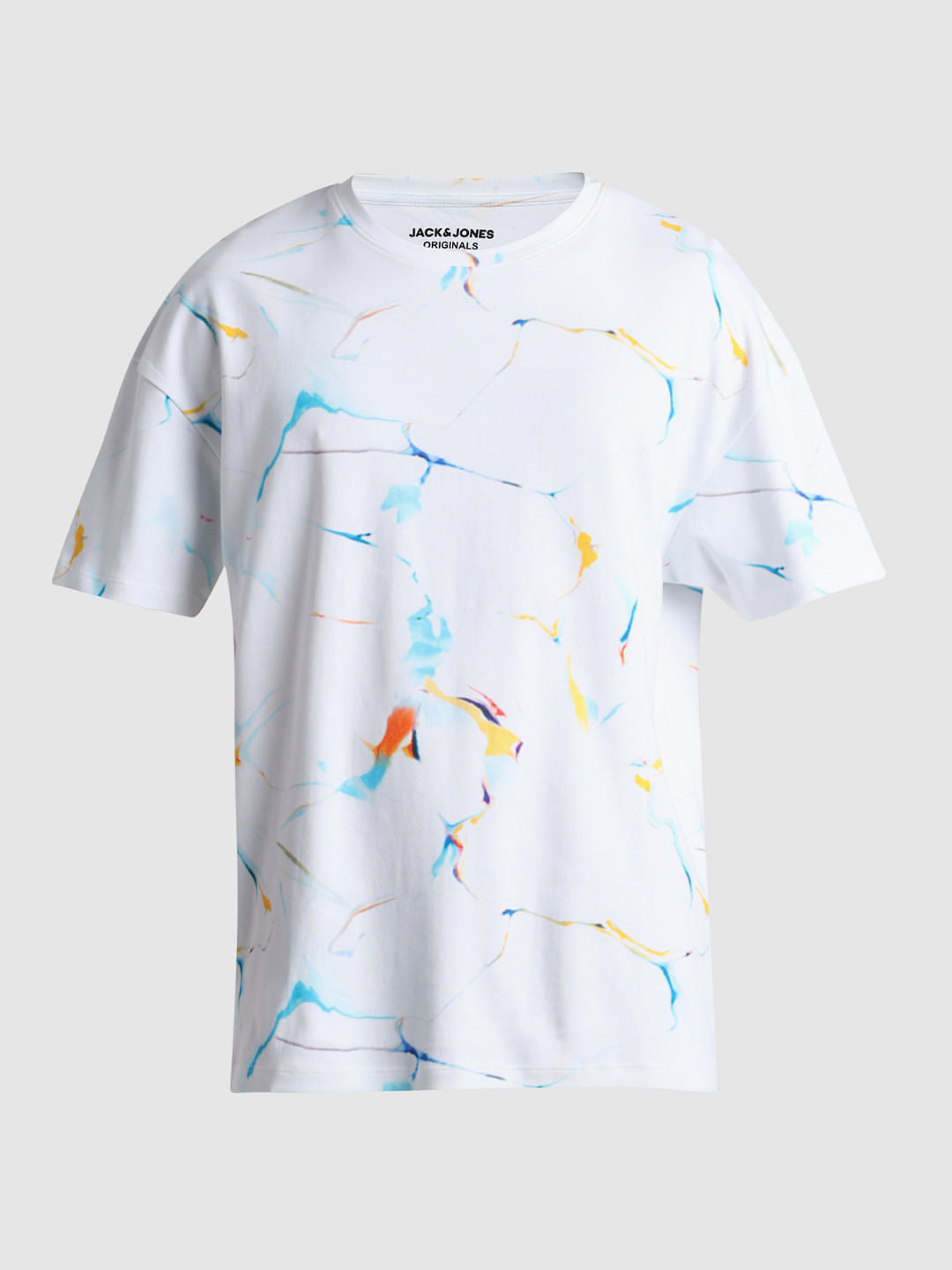 White Smudge Paint Oversized T-shirt