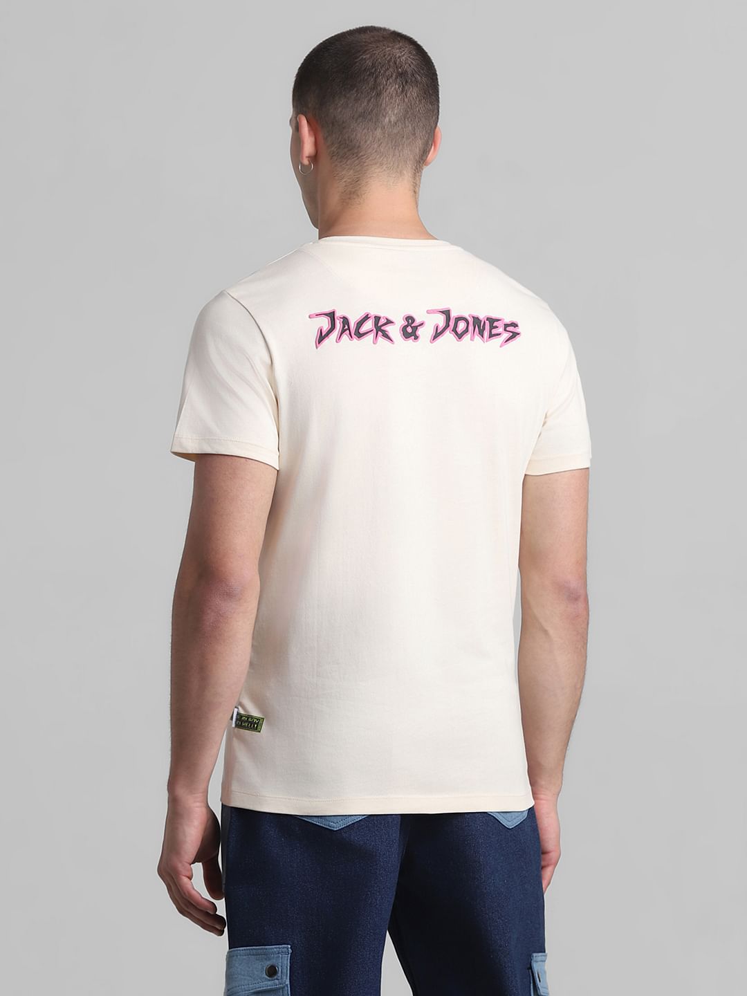 RICK & MORTY Cream Graphic Print T-shirt