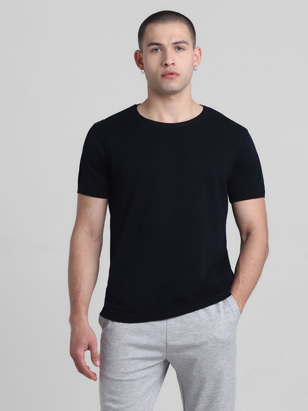 Navy Blue Crew Neck T-shirt