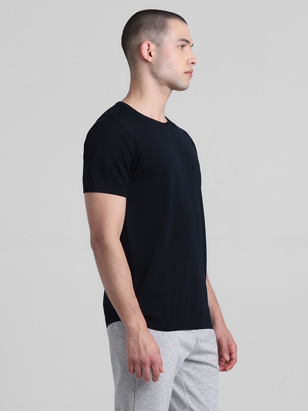 Navy Blue Crew Neck T-shirt