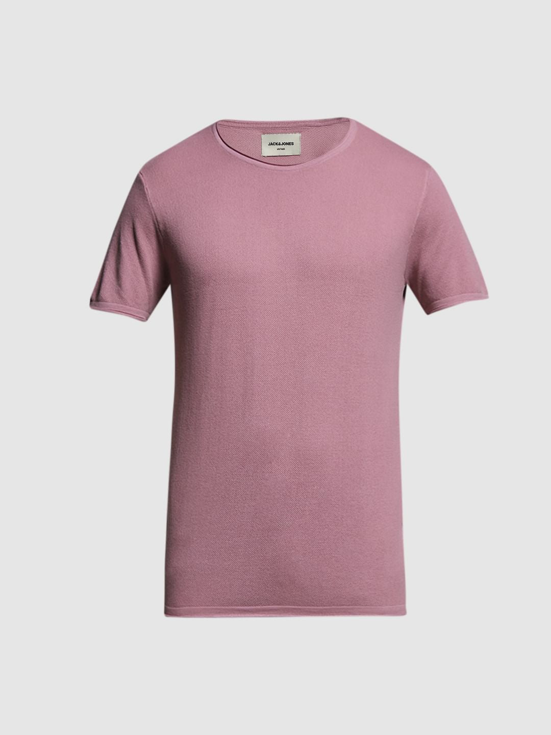 Purple Crew Neck Knitted T-shirt