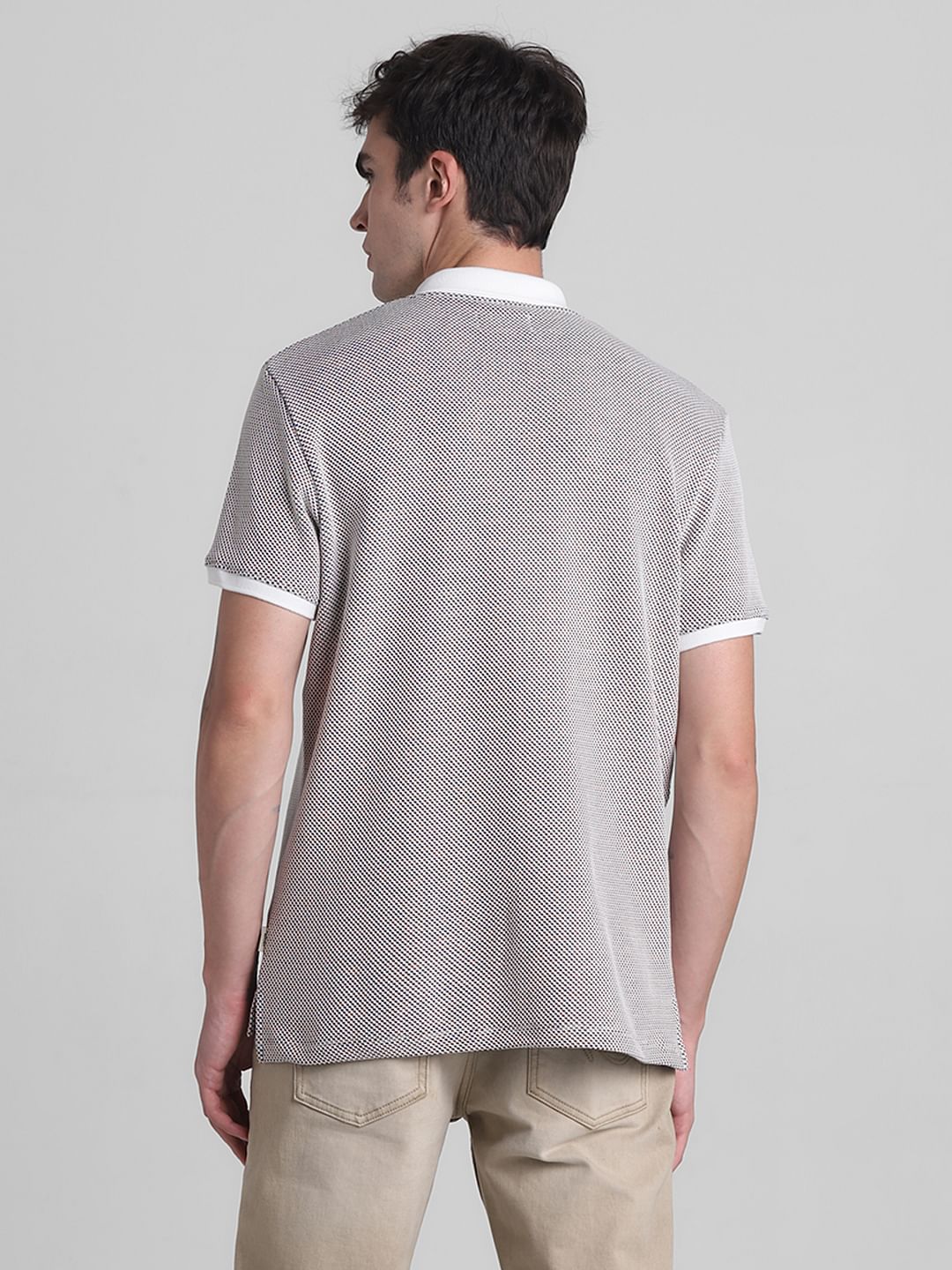Brown Zip Detail Polo T-shirt