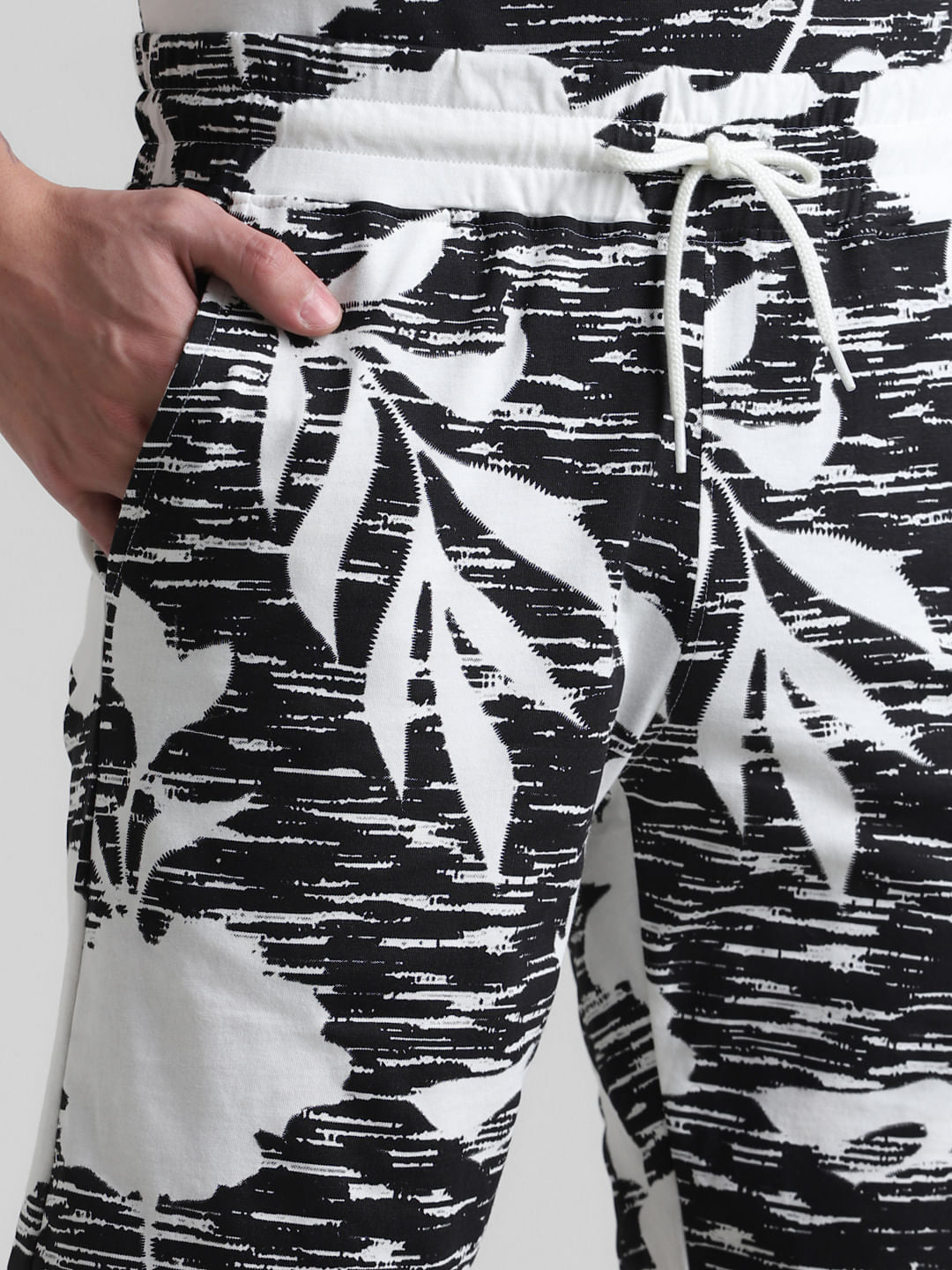 Black Printed Co-ord Set Sweatshorts