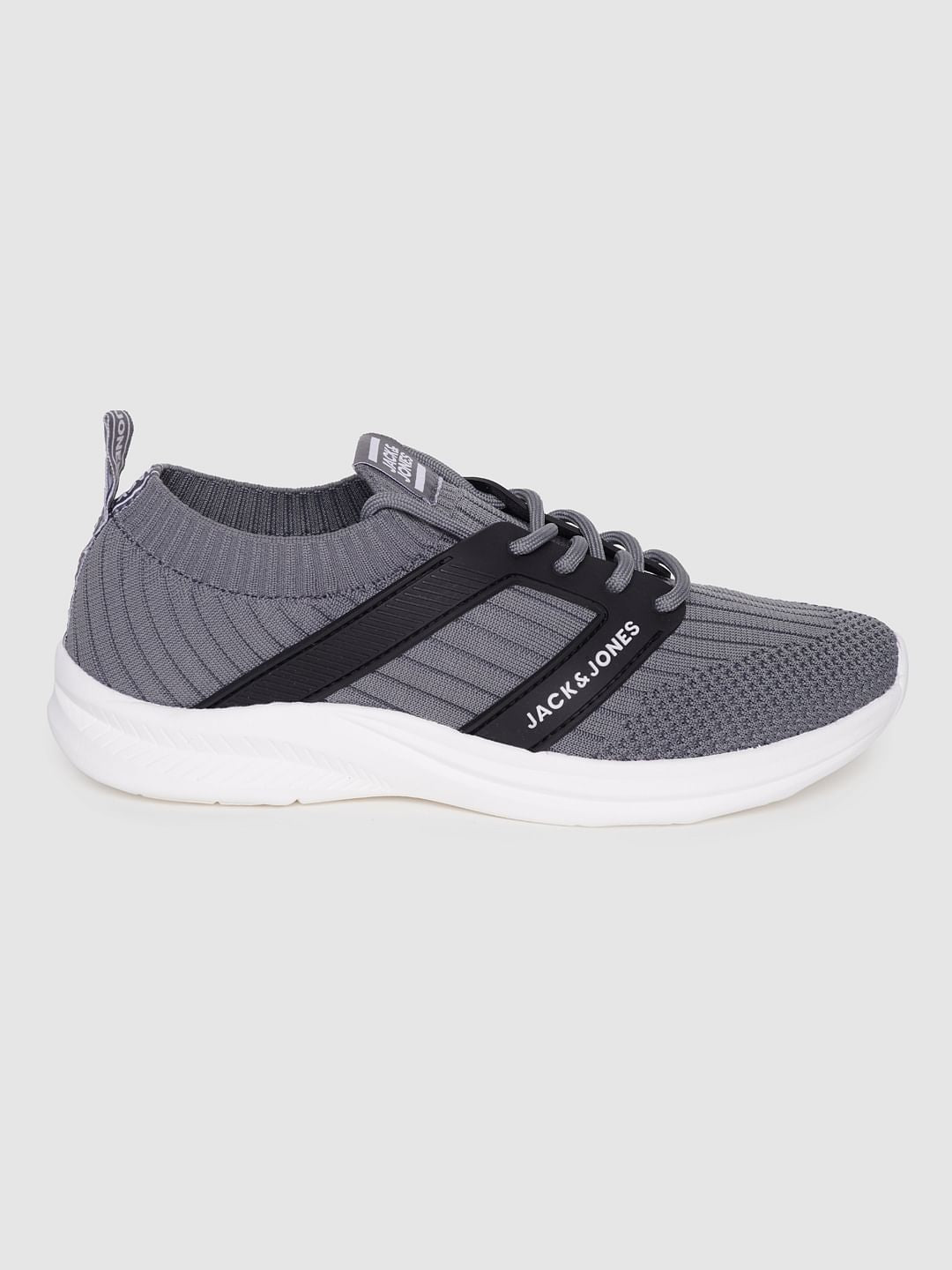 Grey Lace Up Sneakers