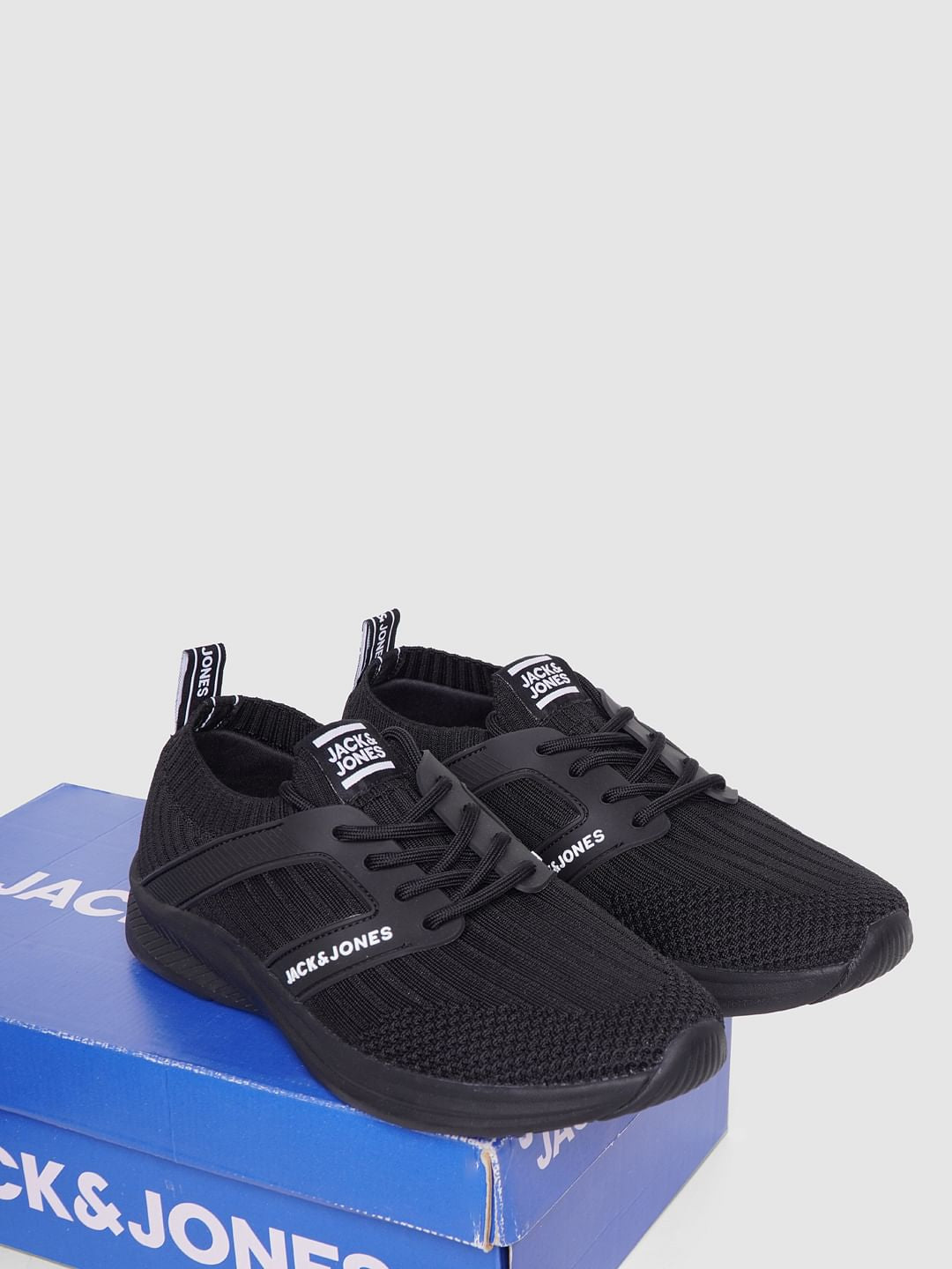 Black Lace Up Sneakers - 6