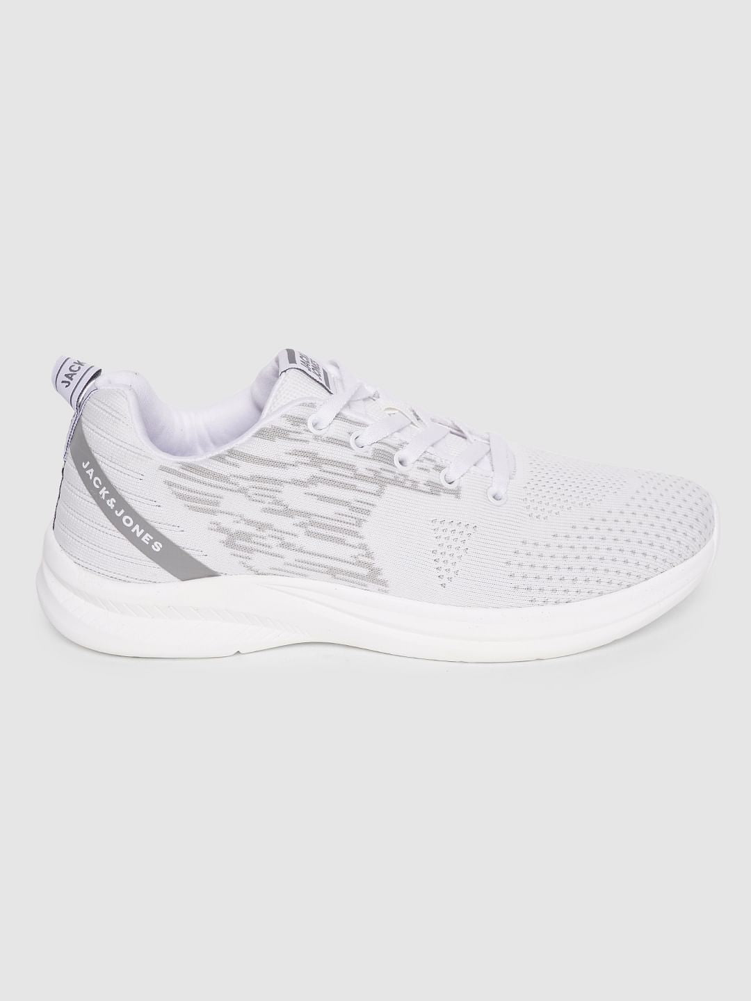 White Lace Up Sneakers - 6