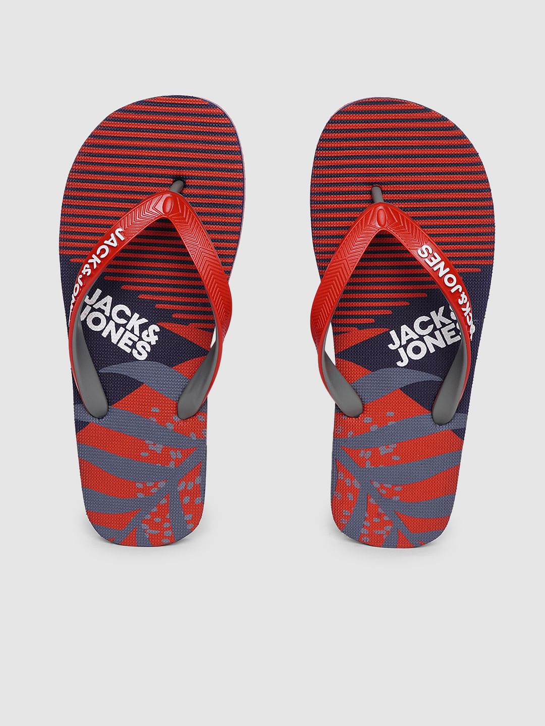 Red Printed Flip Flops
